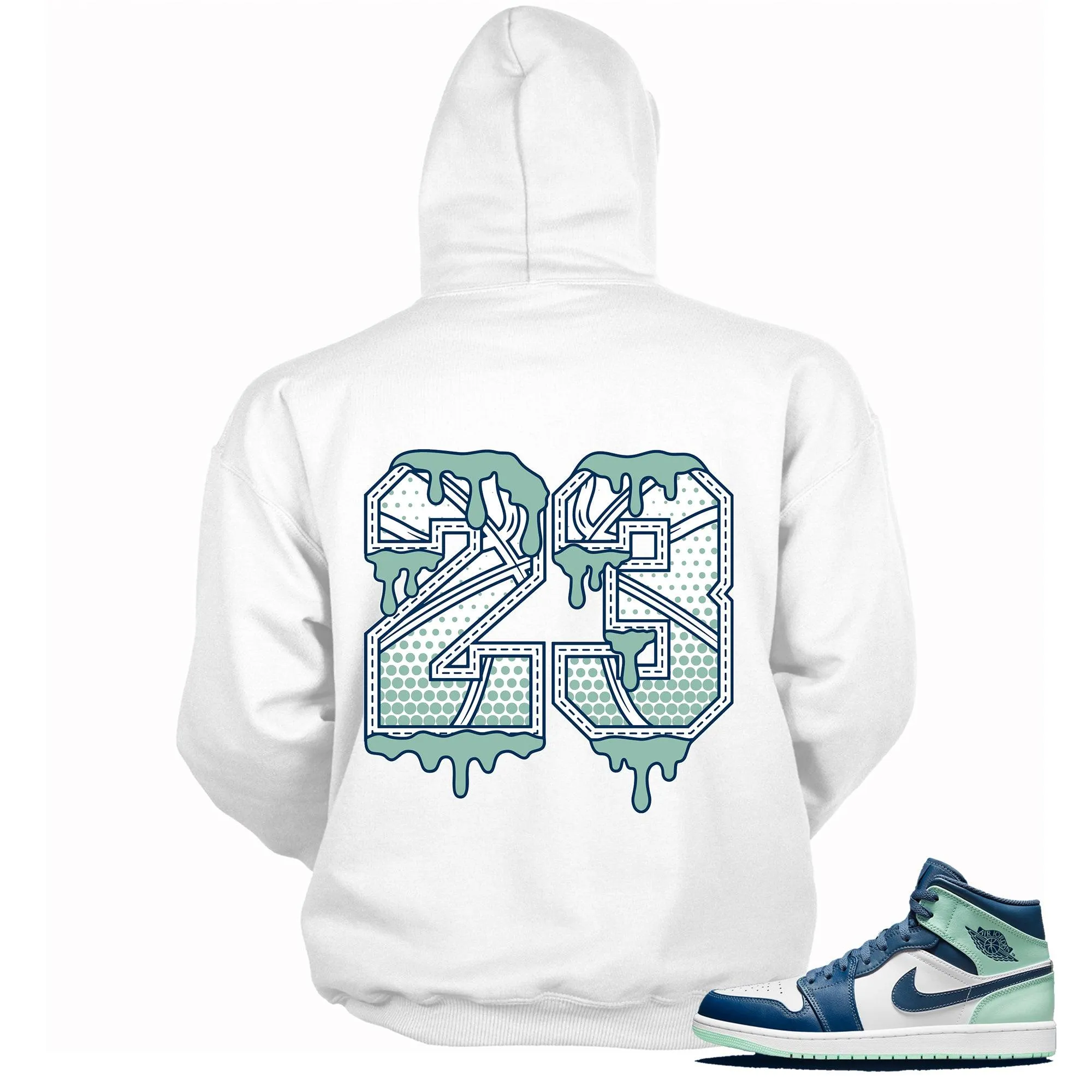 1 Mid Mystic Navy Mint Foam Hoodie 23 Ball