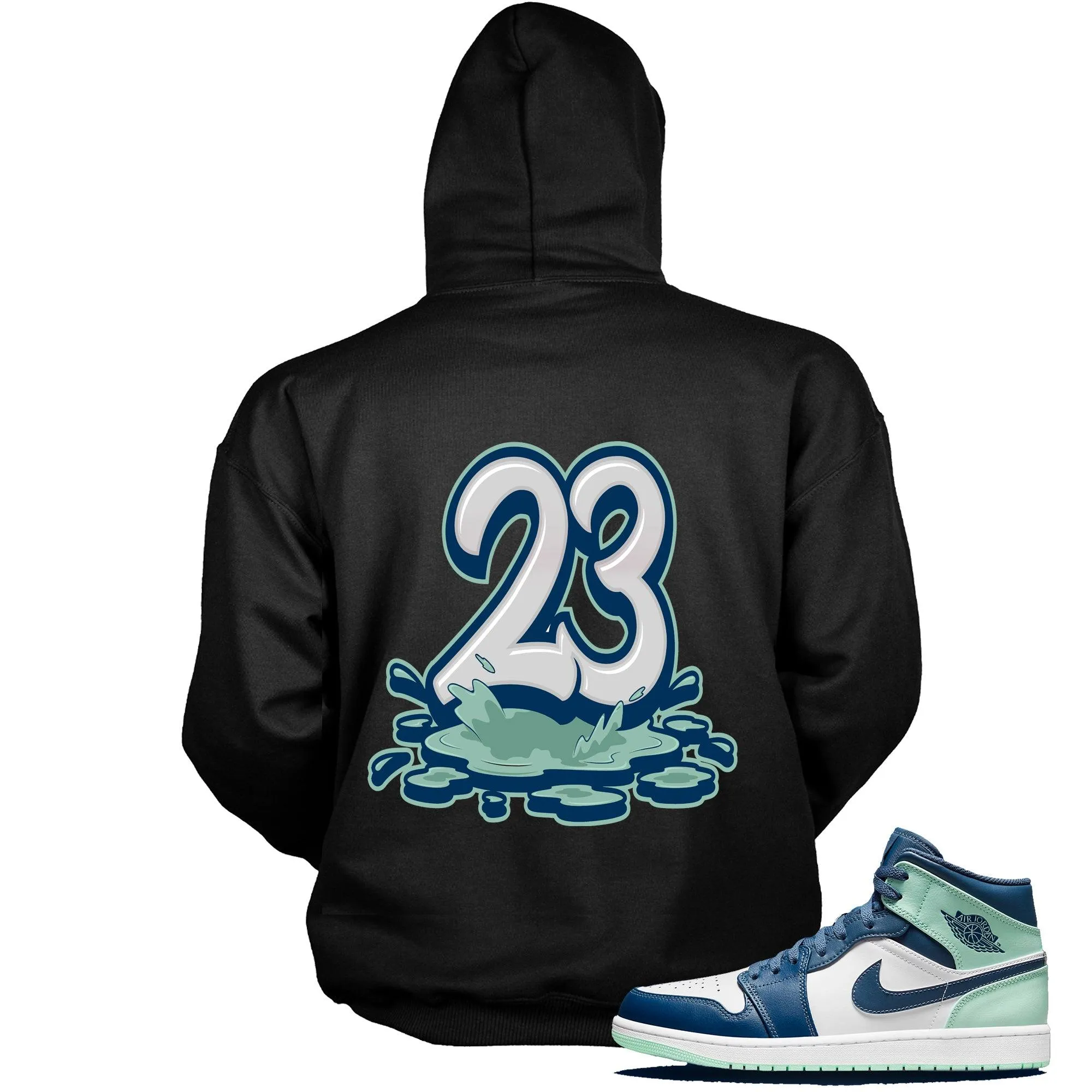 1 Mid Mystic Navy Mint Foam Hoodie 23 Melting