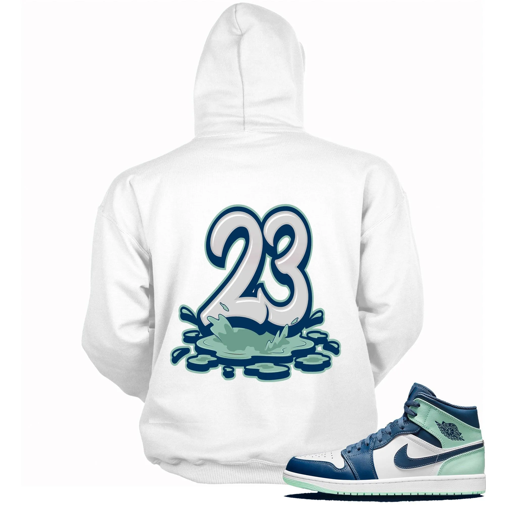 1 Mid Mystic Navy Mint Foam Hoodie 23 Melting