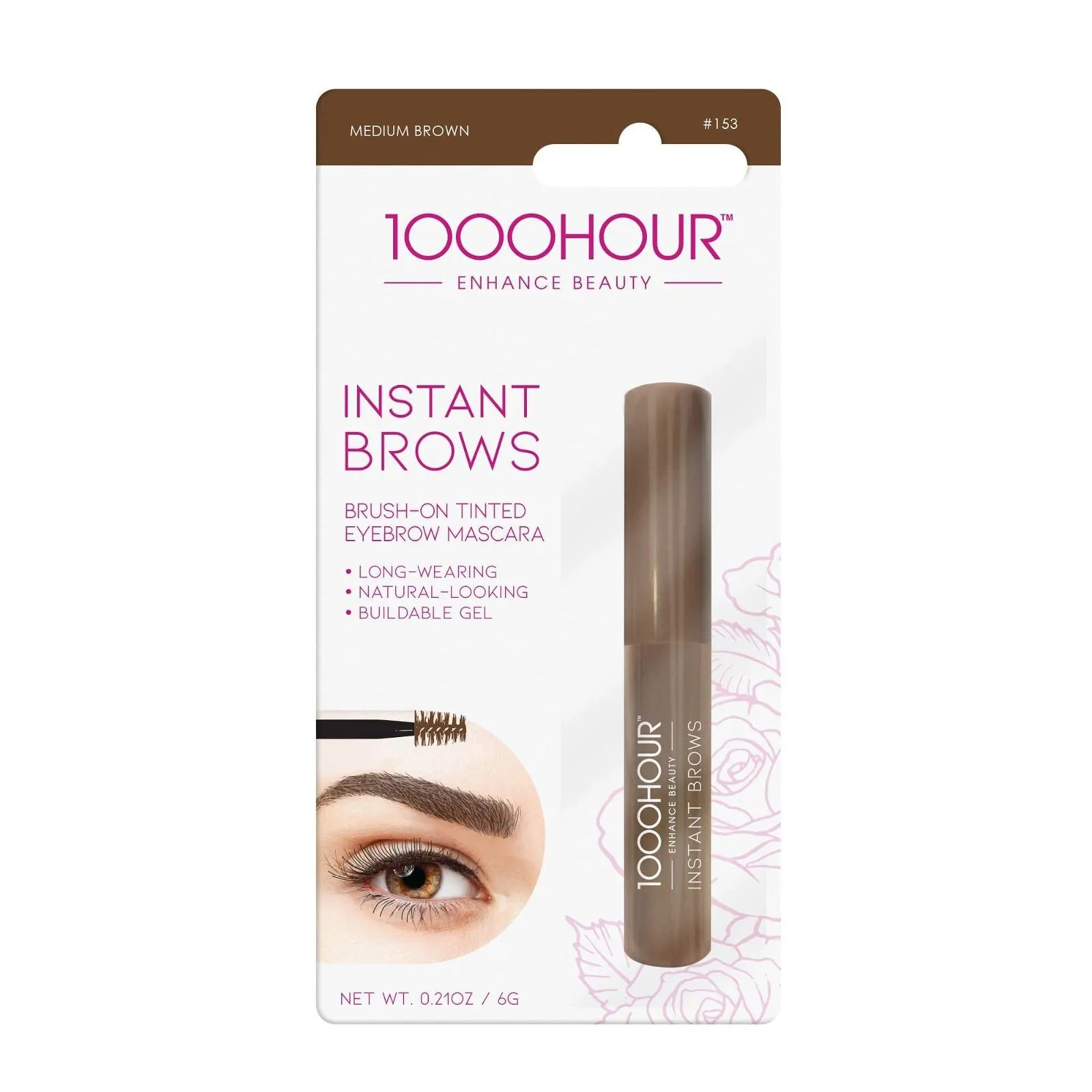 1000 Hour Instant Brows - Medium Brown Eyebrow Mascara