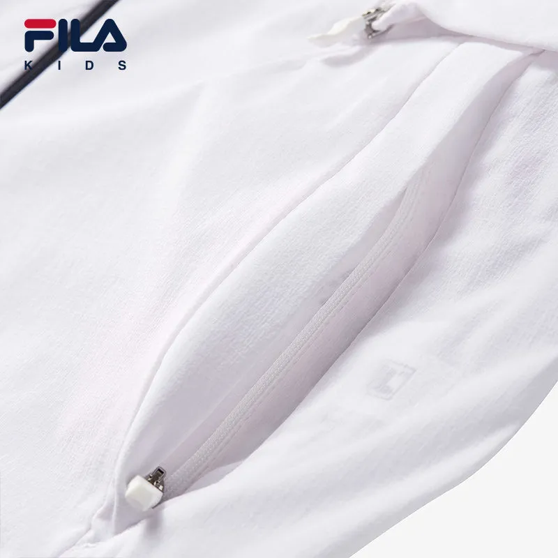 (130-170cm) FILA KIDS PERFORMANCE GOLF Boy's Sun-proof Jacket in White