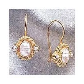 14k Pearl Portrait Earrings