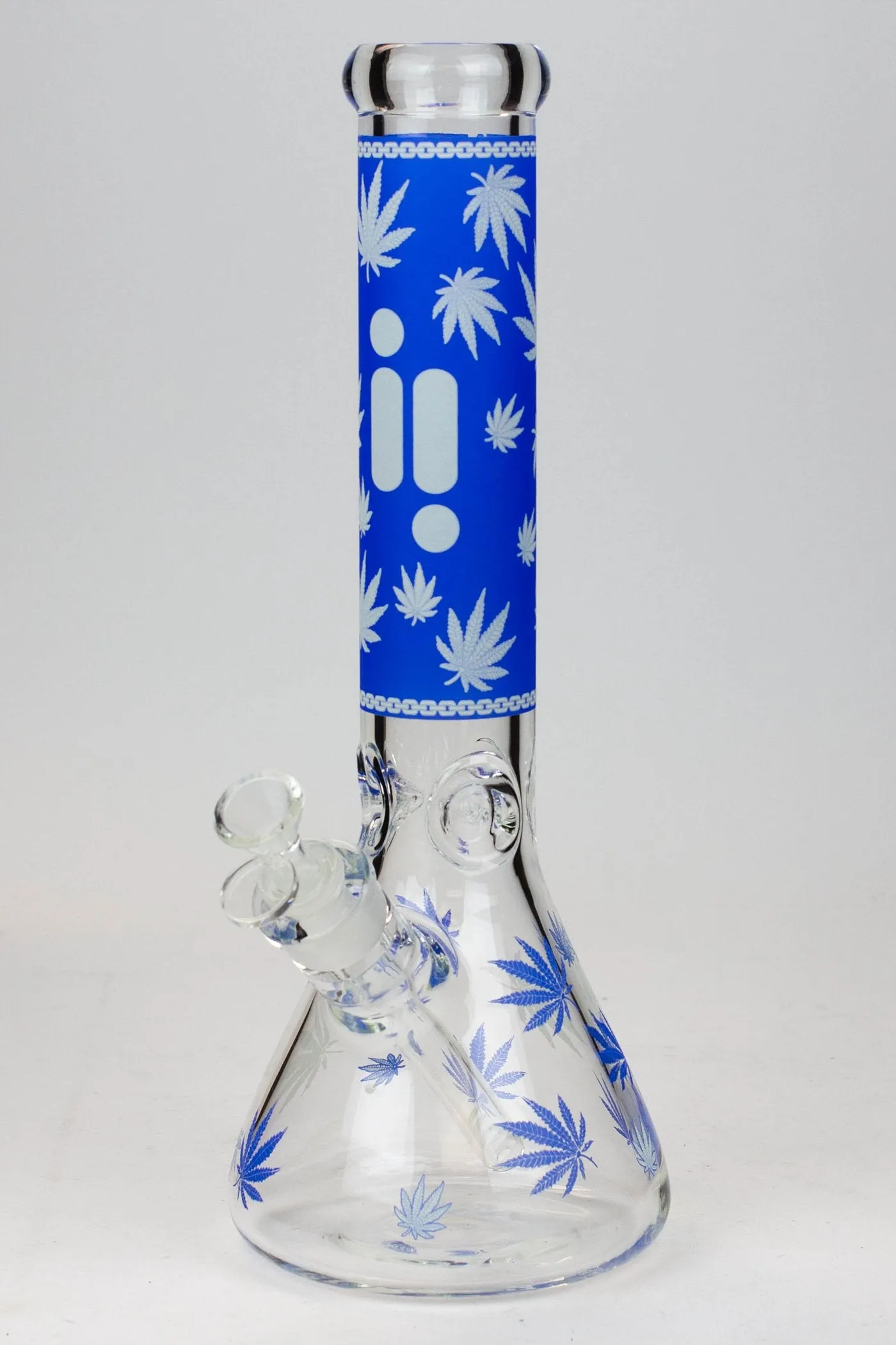 14" Infyniti Leaf Glow in the dark 7 mm glass bong