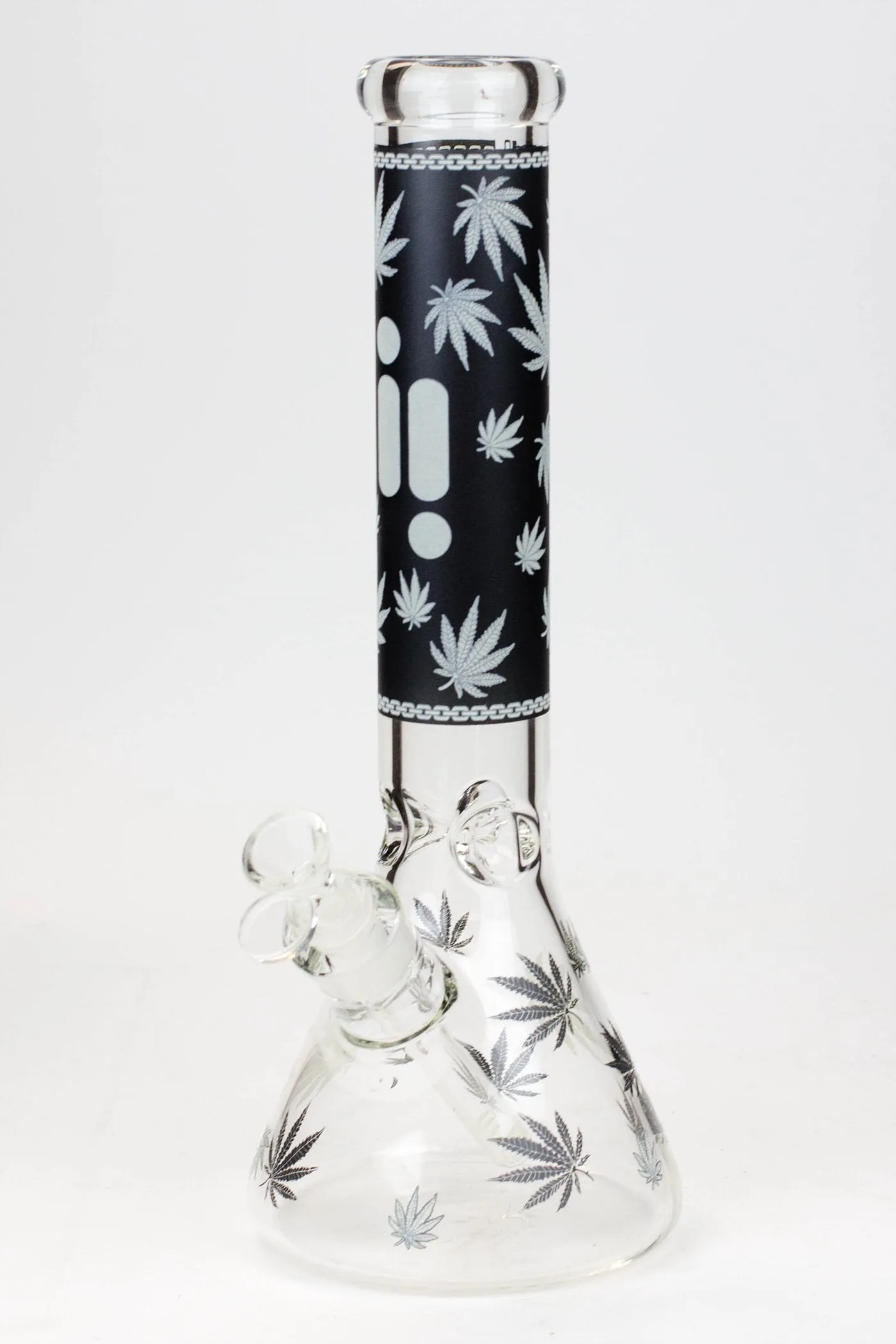 14" Infyniti Leaf Glow in the dark 7 mm glass bong