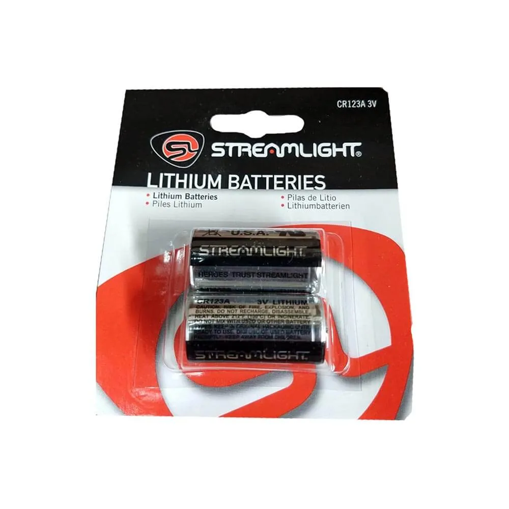 85175 BATERIAS DE LITHIUM (CR123A)  PAQUETE CON 2 MARCA STREAMLIGHT