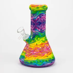 8" Silicone Bong With Assorted Graphics