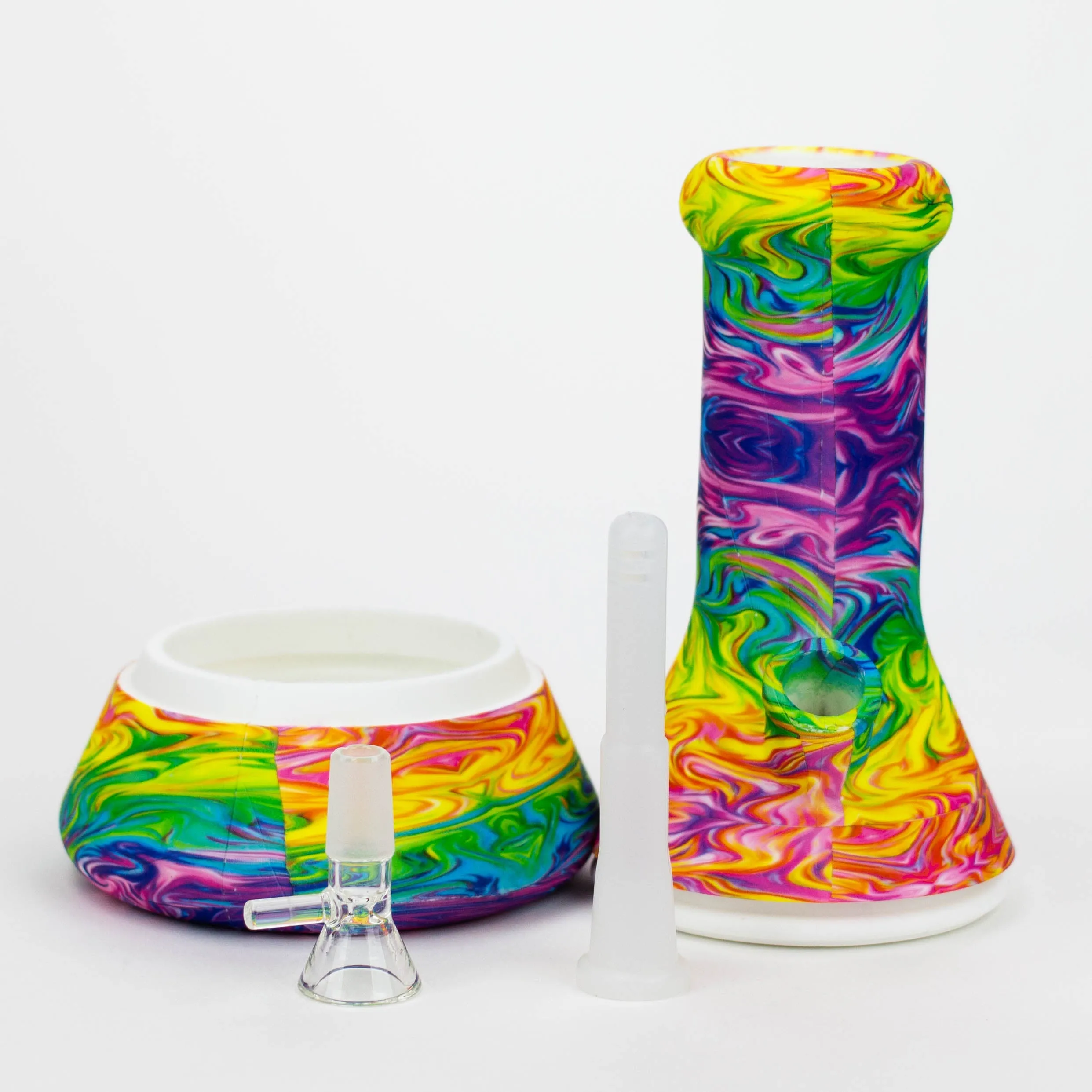 8" Silicone Bong With Assorted Graphics