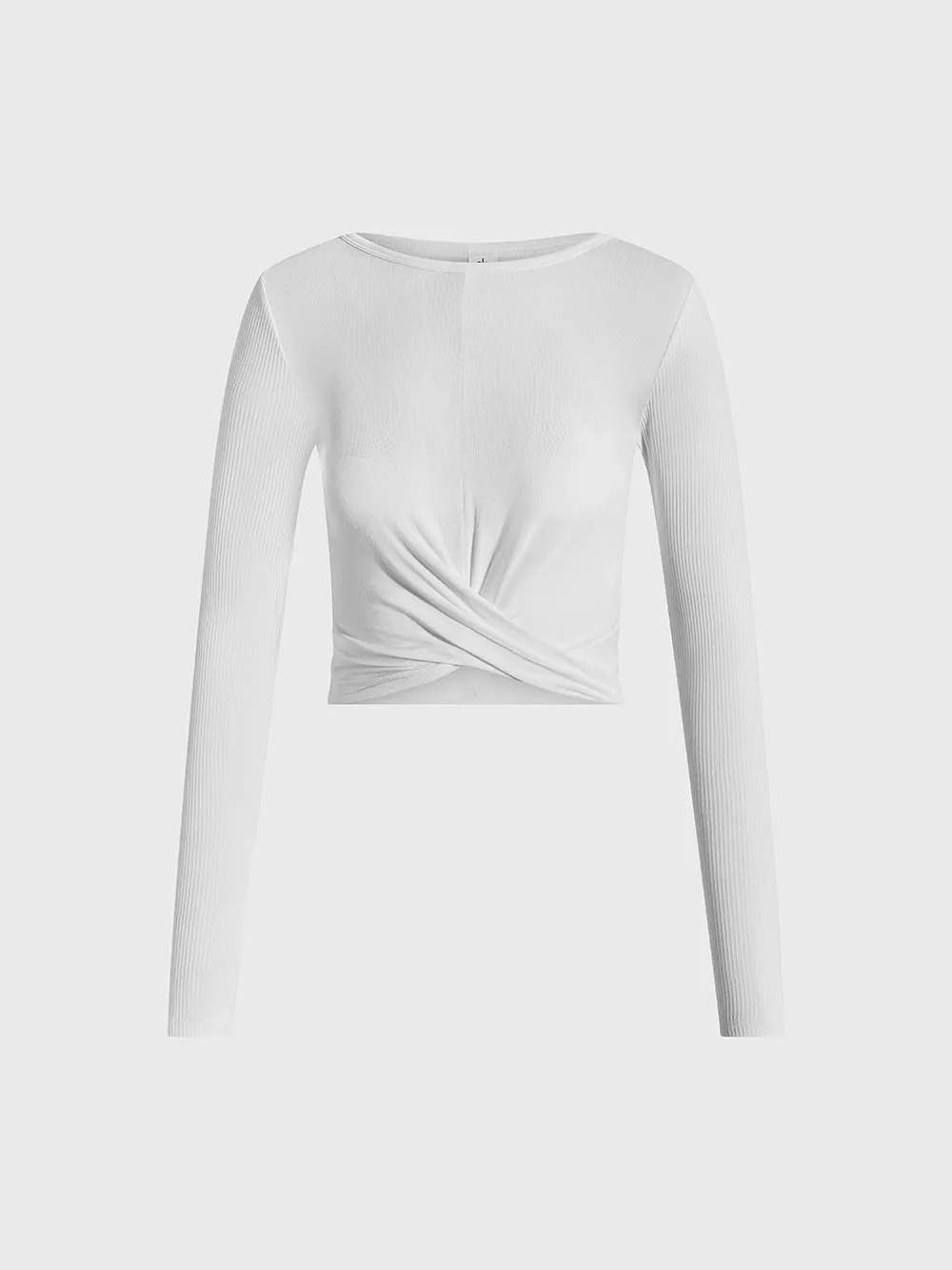 ALO WHITE COVER LONG SLEEVE TOP