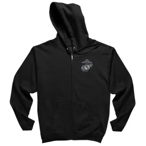 Aluminum EGA Embroidered Full Zip Hoodie