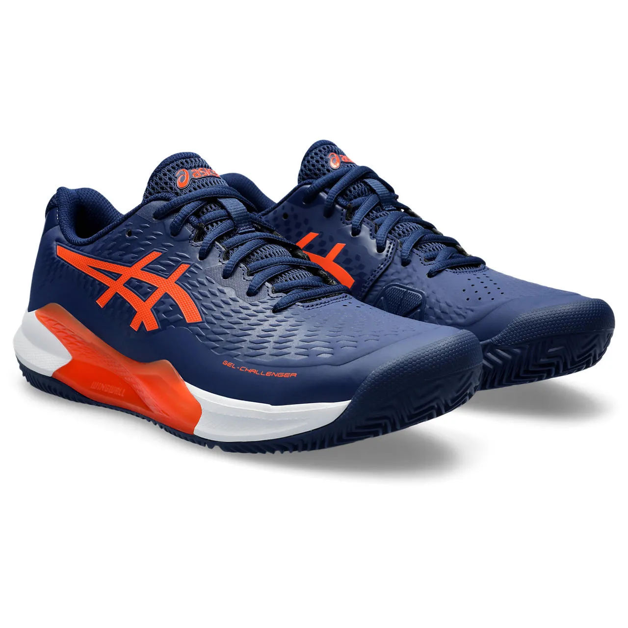 Asics Tennisschoen Gel Challenger Heren 14 Clay Blauw Oranje