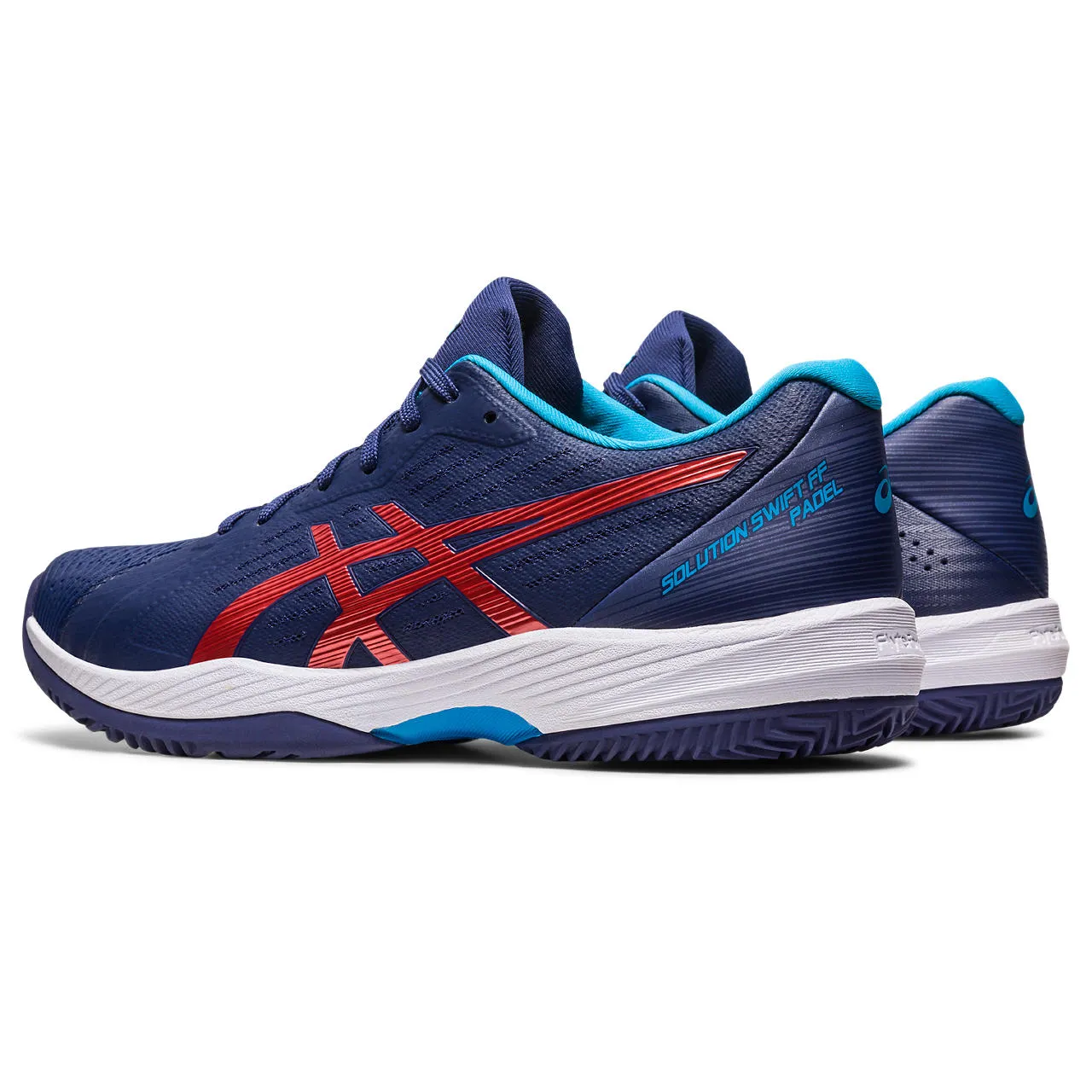 Asics Tennisschoen Solution Swift FF Clay Heren Blauw Rood