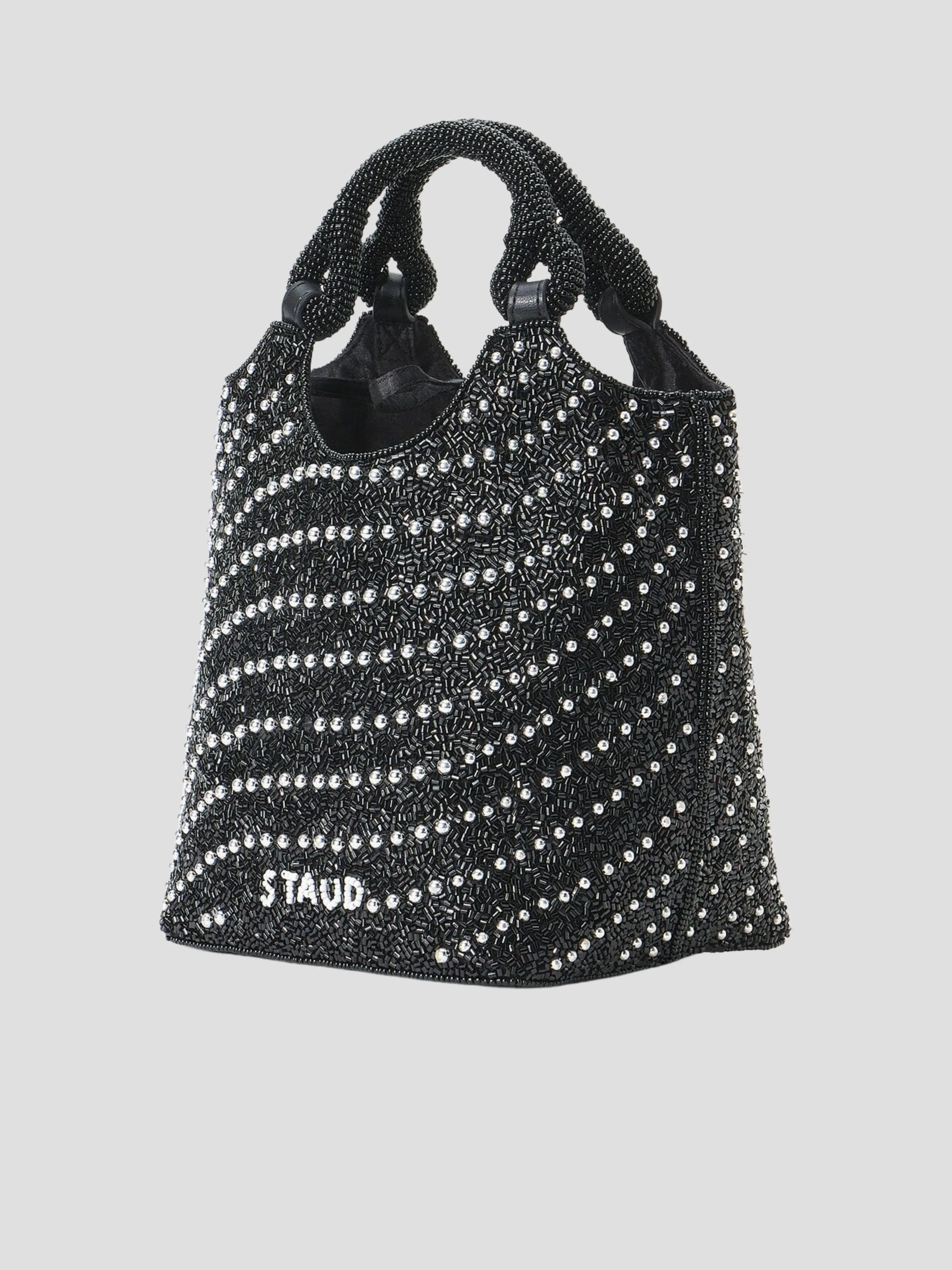 Beaded Cote Bag in Black