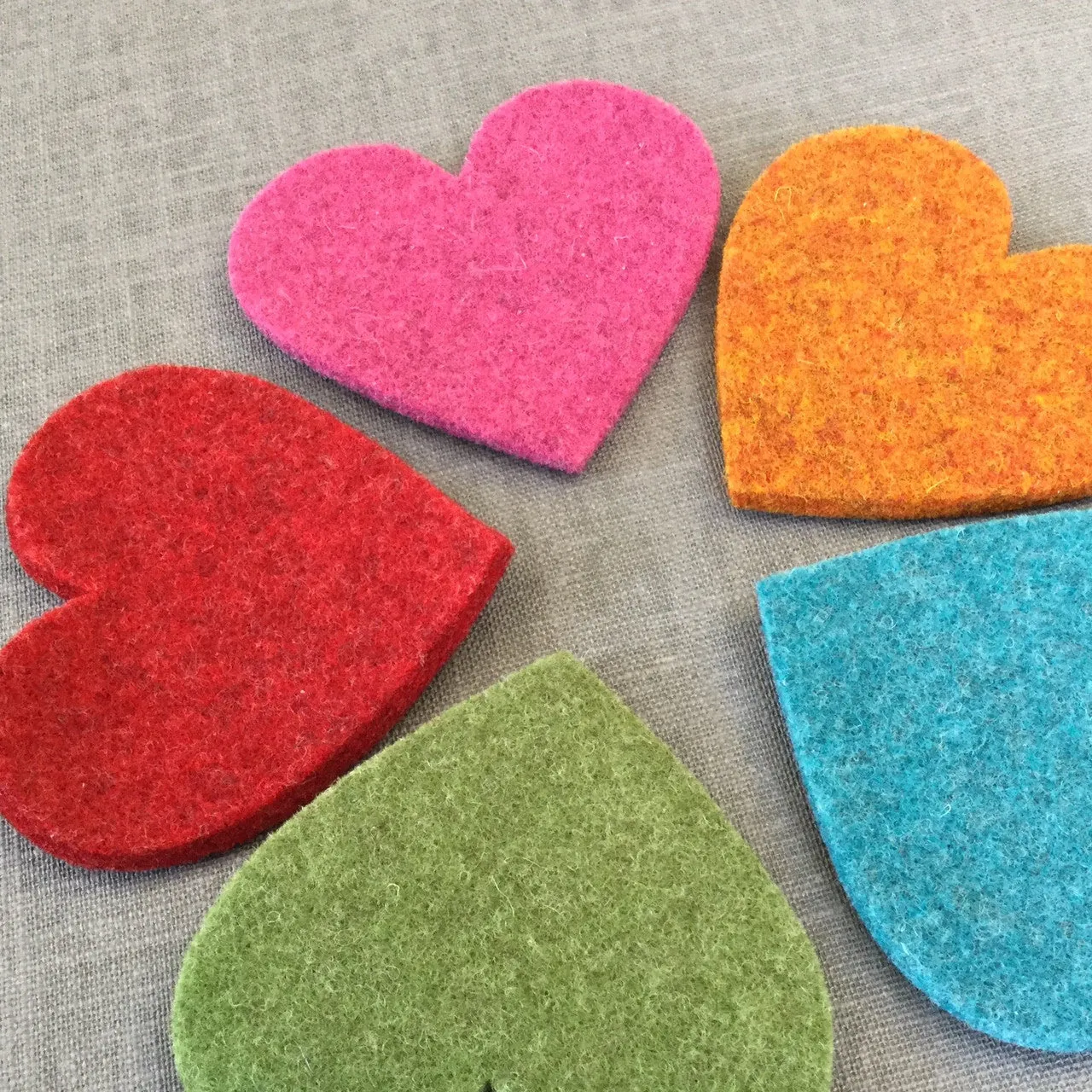 Big Felt Hearts