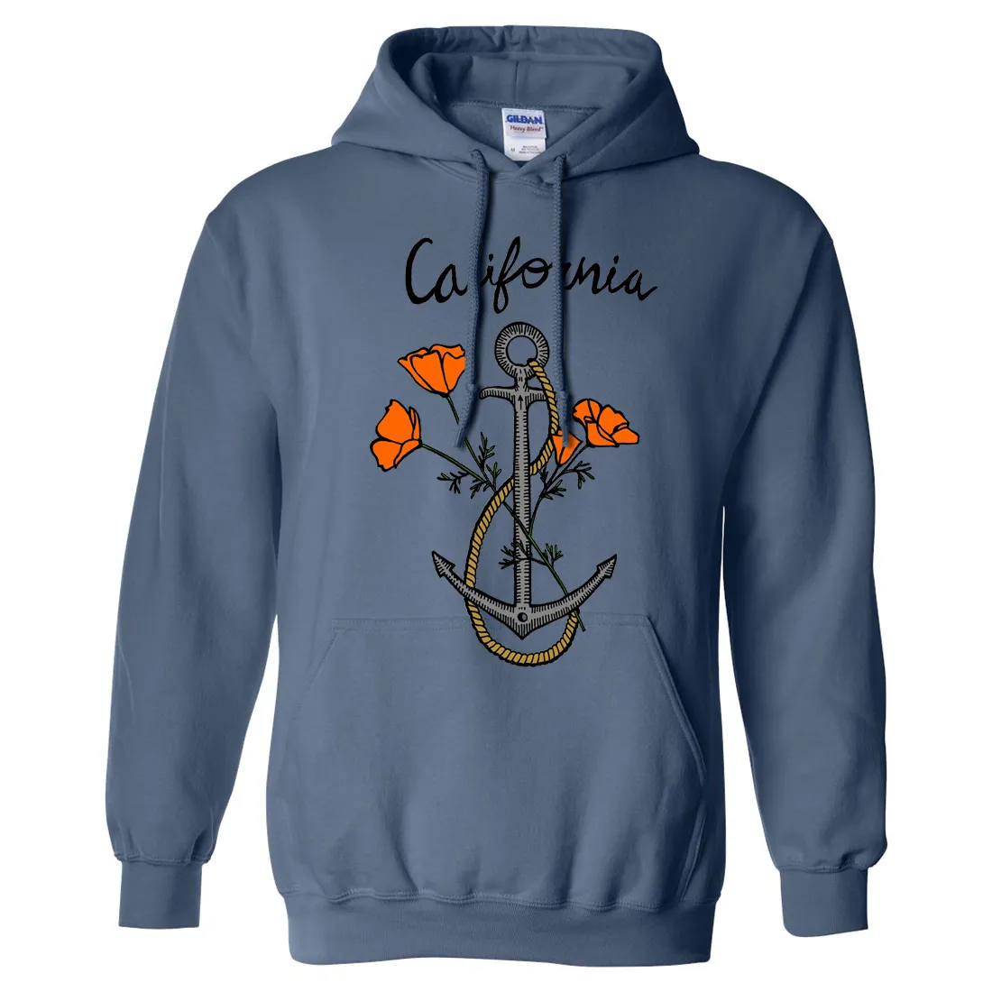 California Anchor Poppies Sweatshirt Hoodie