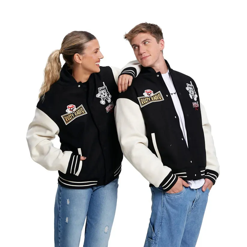 Campera Abrigo Rusty Varsity Jk Unisex* Black