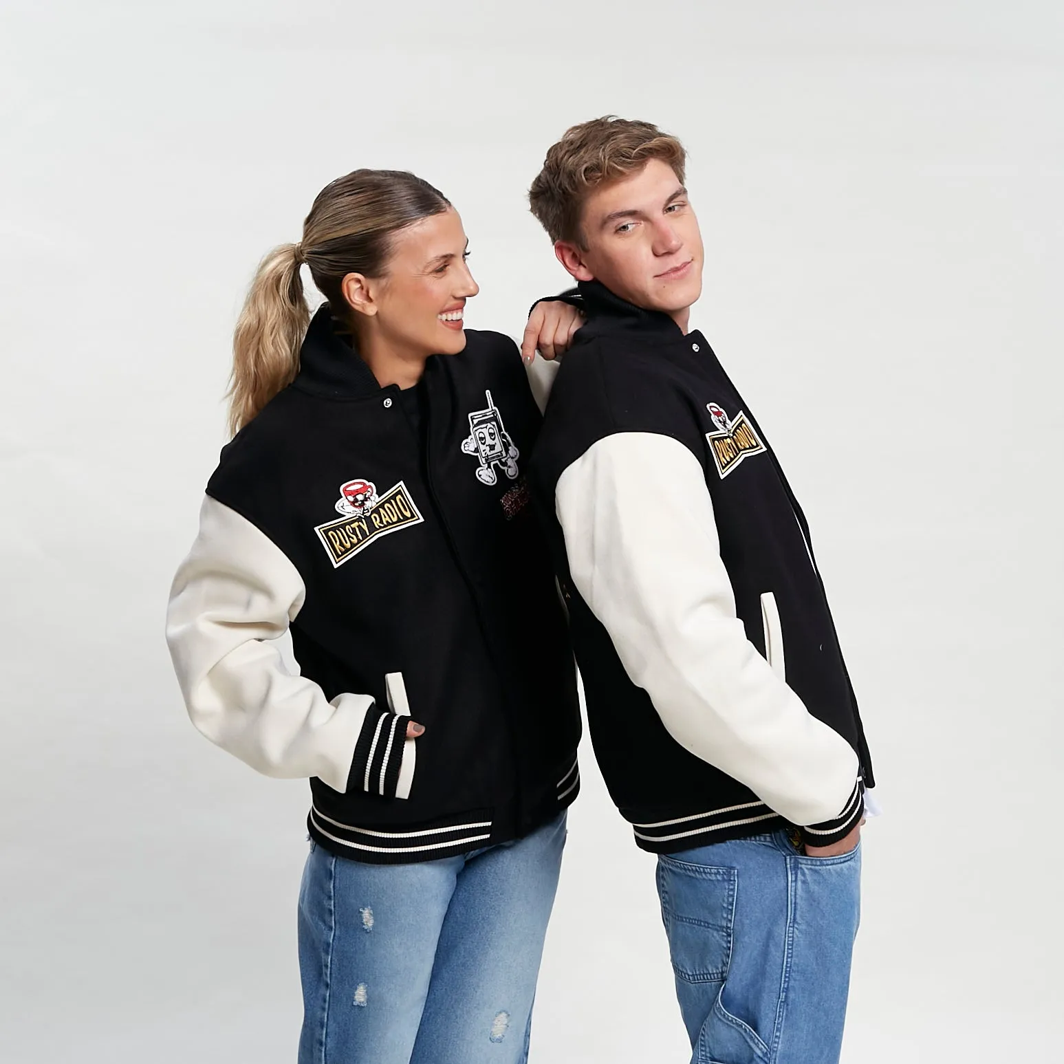 Campera Abrigo Rusty Varsity Jk Unisex* Black