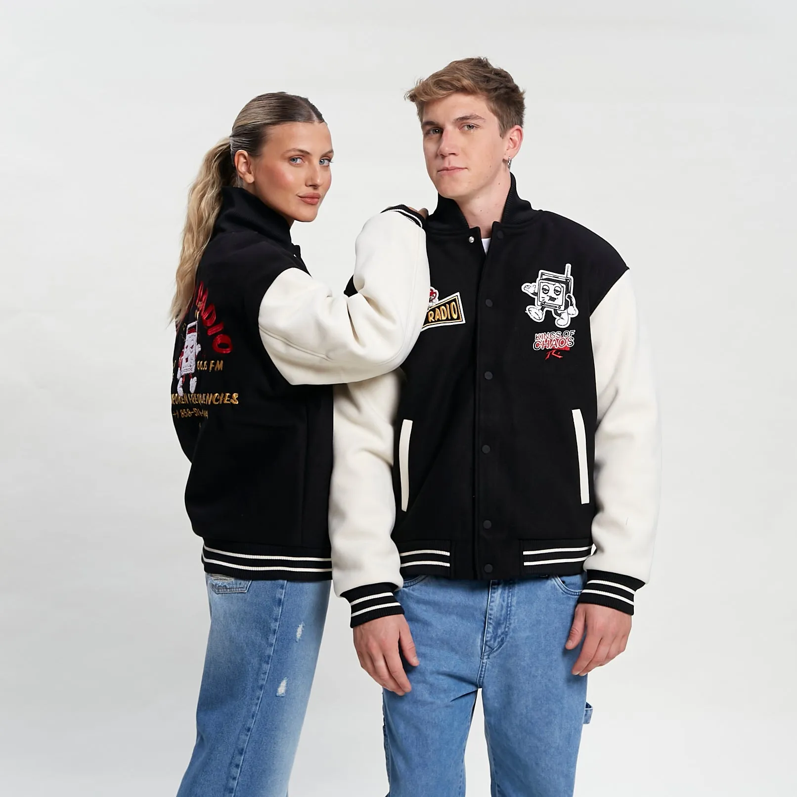 Campera Abrigo Rusty Varsity Jk Unisex* Black