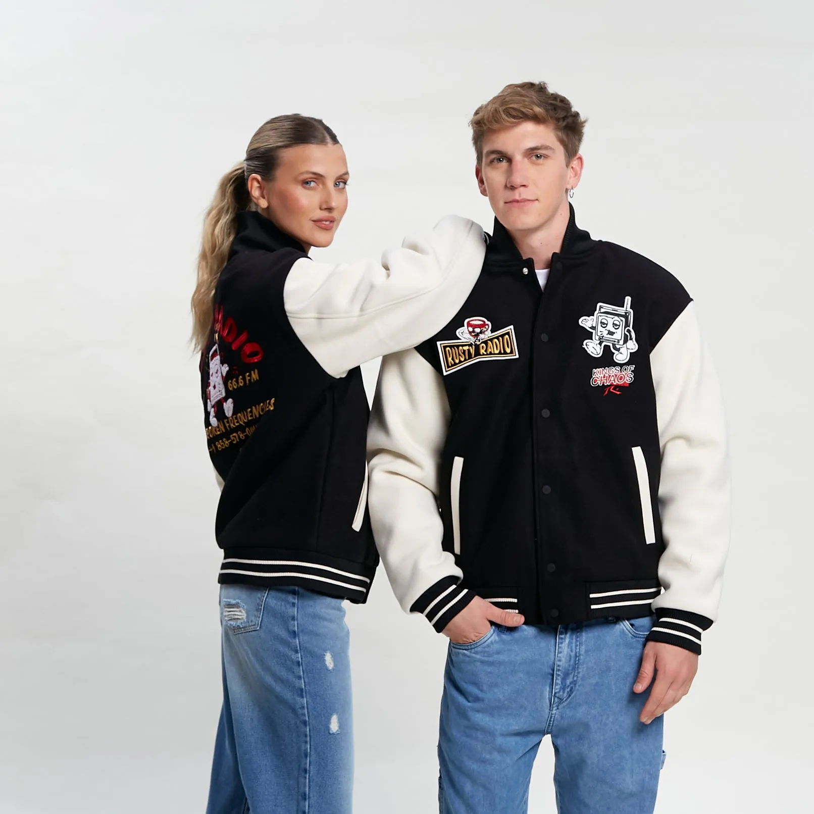 Campera Abrigo Rusty Varsity Jk Unisex* Black