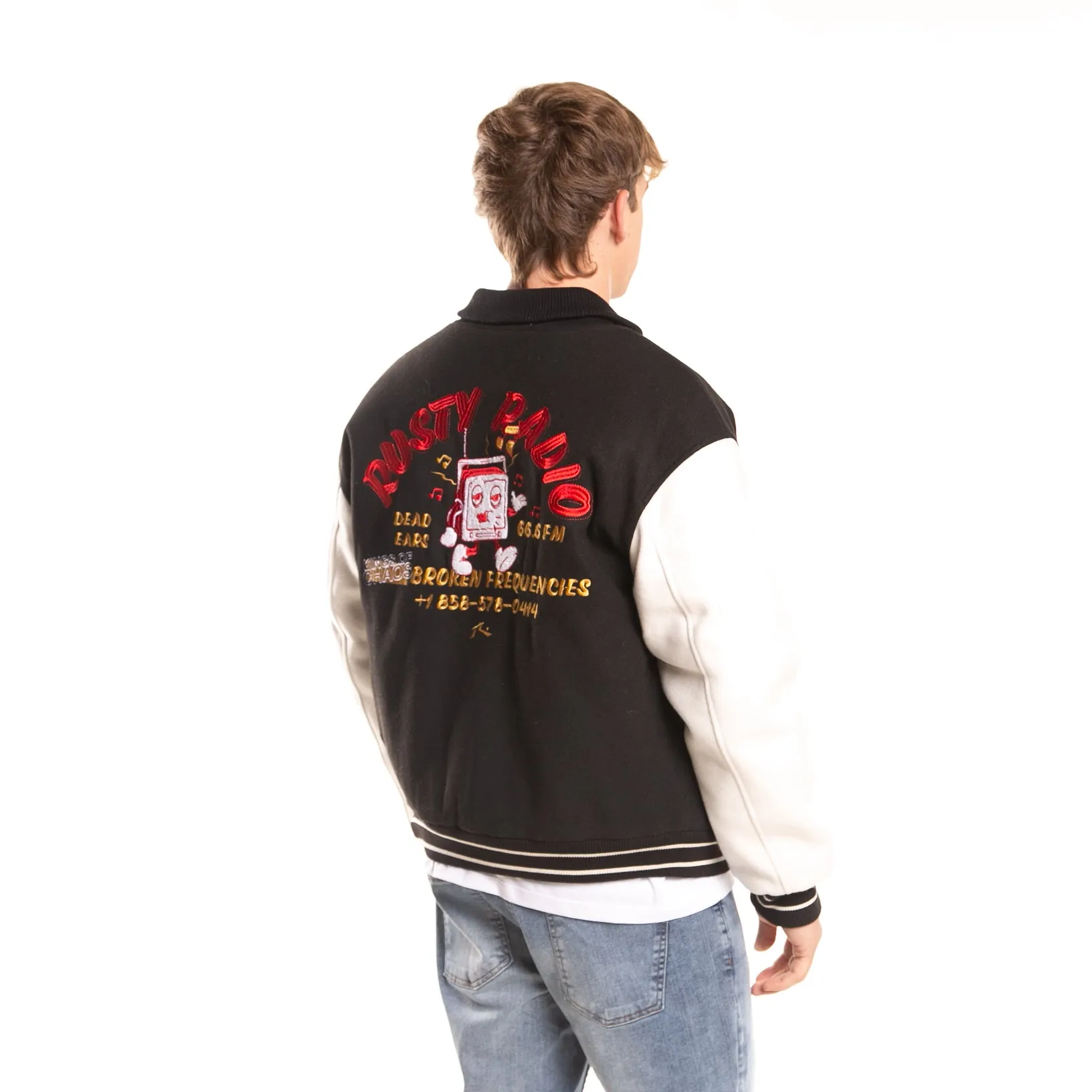 Campera Abrigo Rusty Varsity Jk Unisex* Black