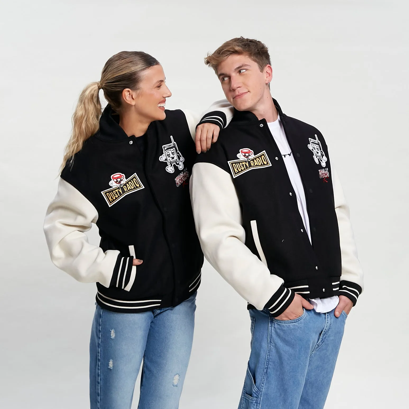 Campera Abrigo Rusty Varsity Jk Unisex* Black