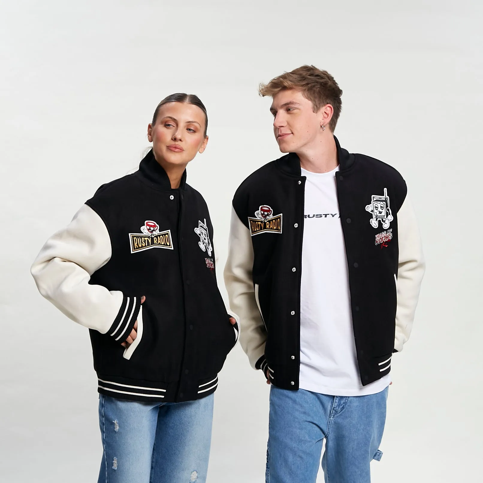 Campera Abrigo Rusty Varsity Jk Unisex* Black