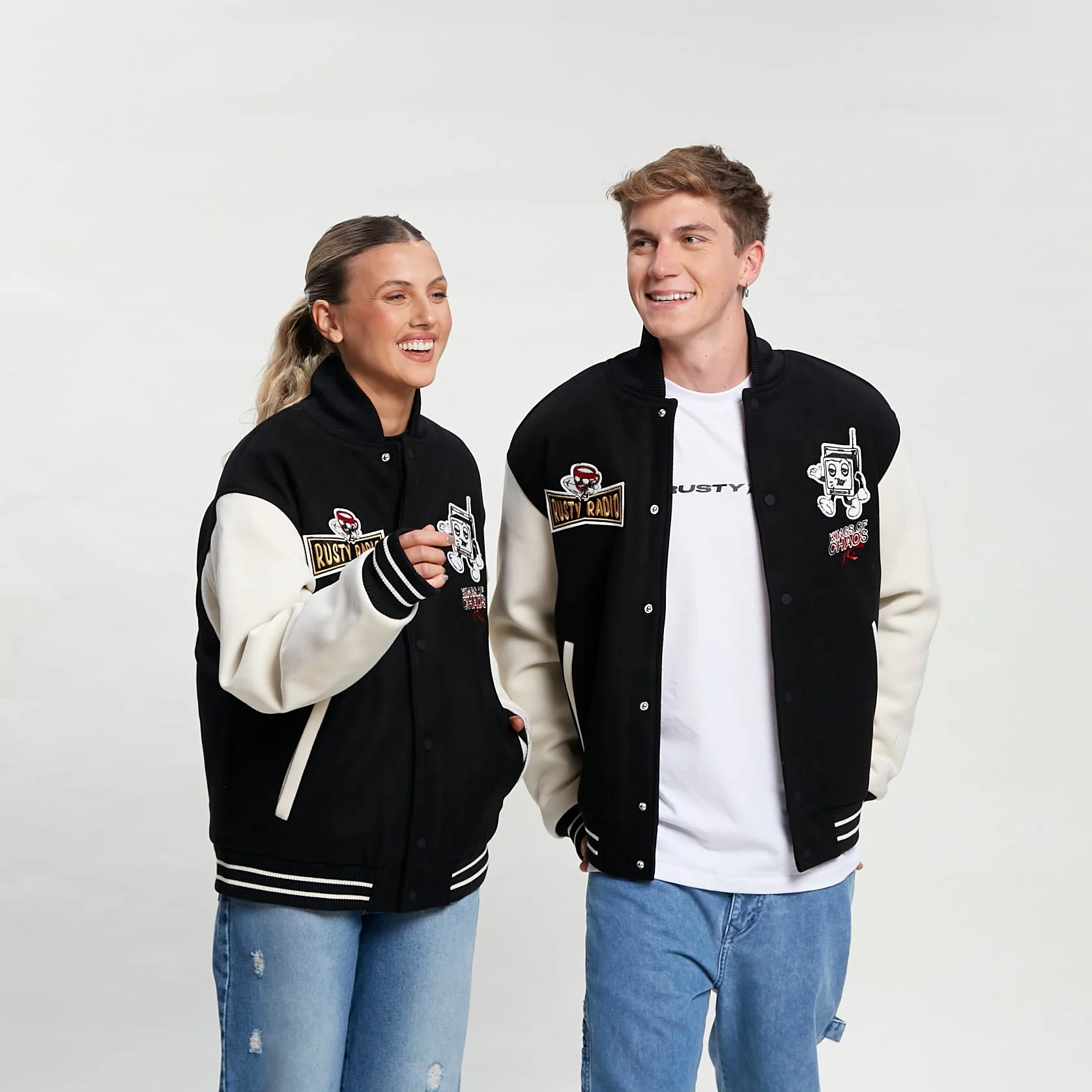 Campera Abrigo Rusty Varsity Jk Unisex* Black