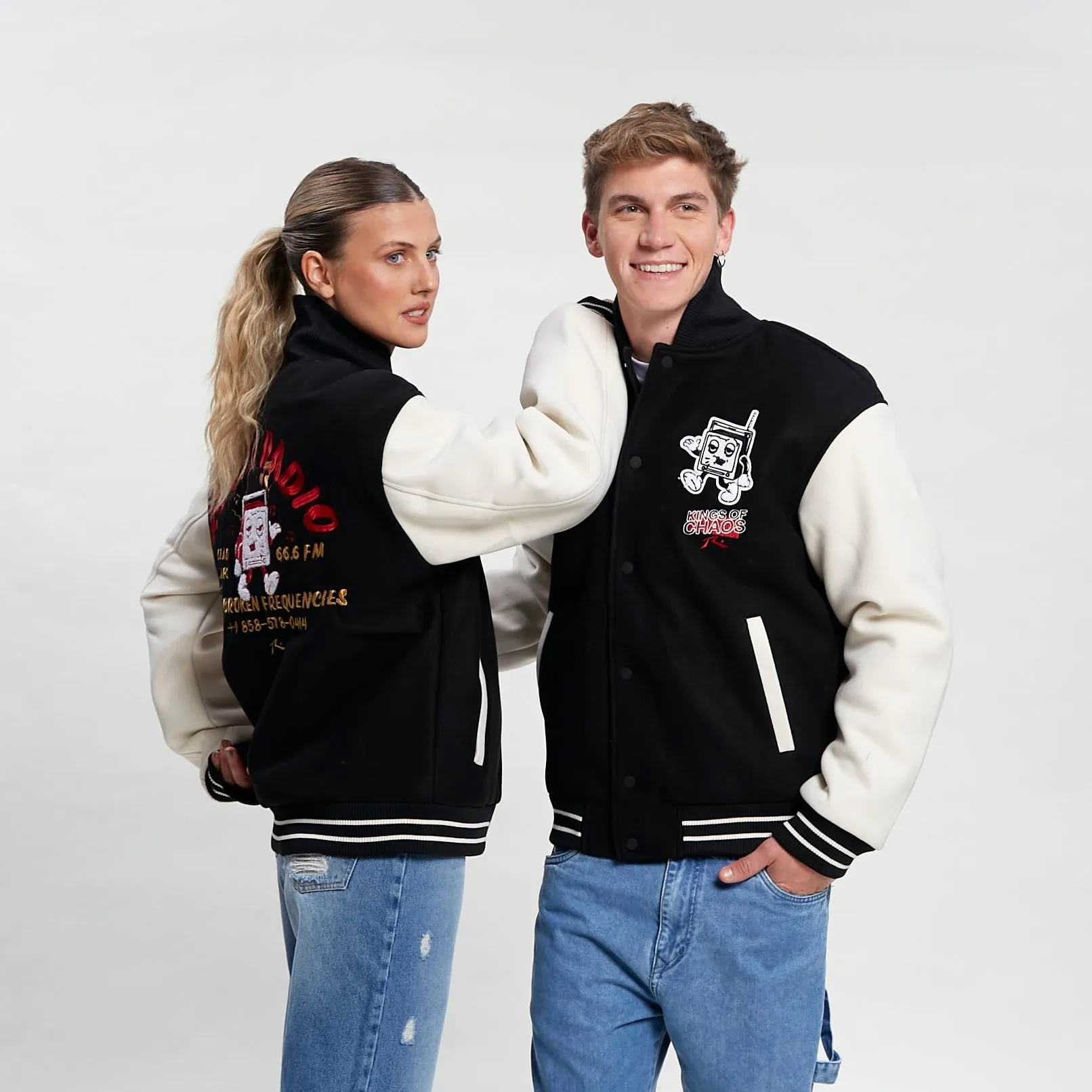 Campera Abrigo Rusty Varsity Jk Unisex* Black