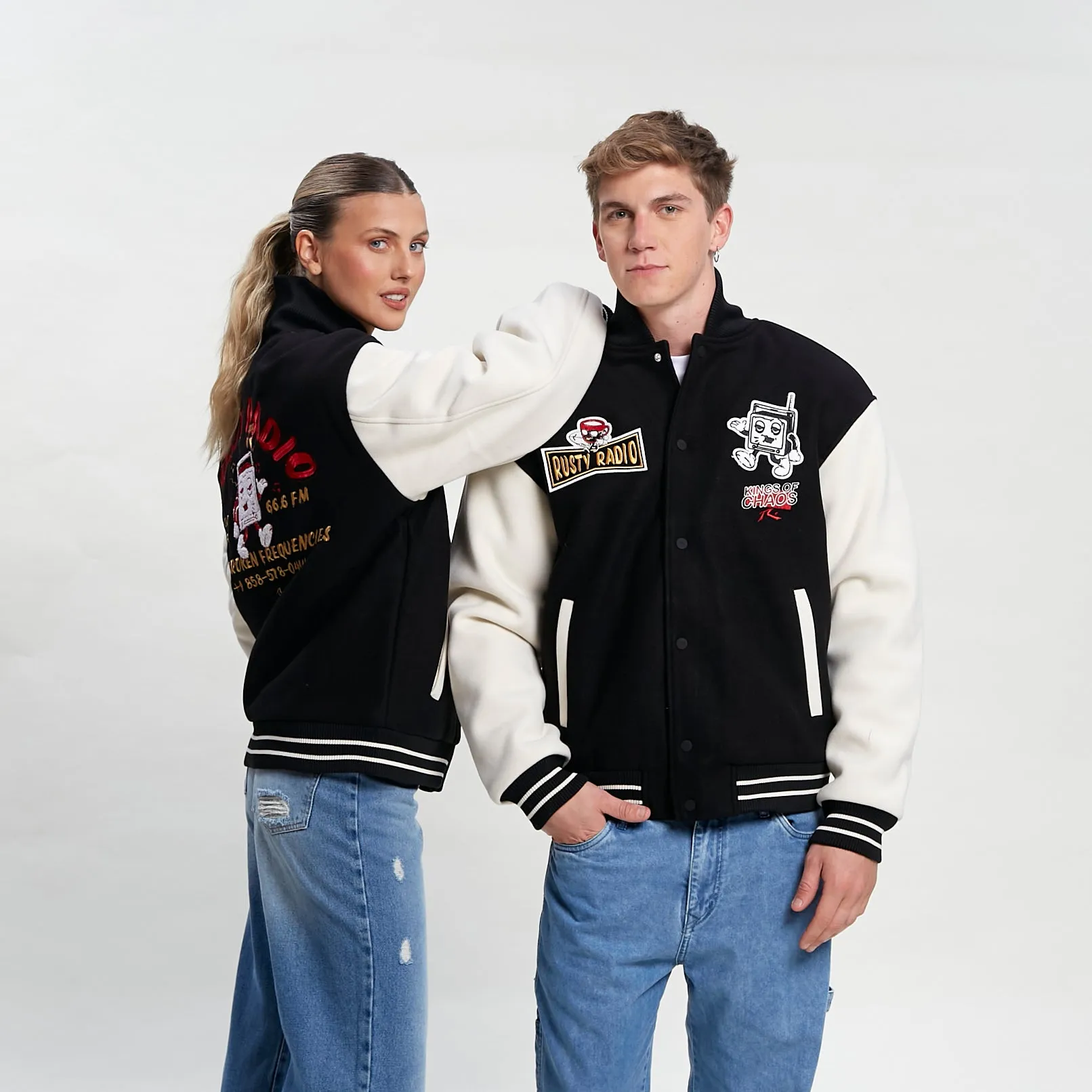 Campera Abrigo Rusty Varsity Jk Unisex* Black