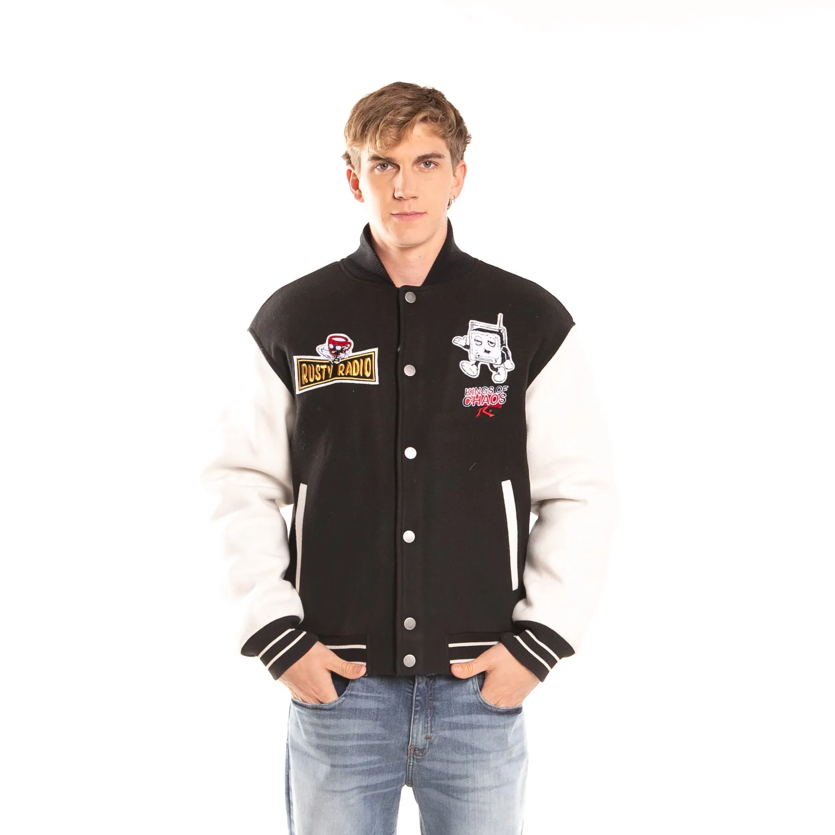 Campera Abrigo Rusty Varsity Jk Unisex* Black