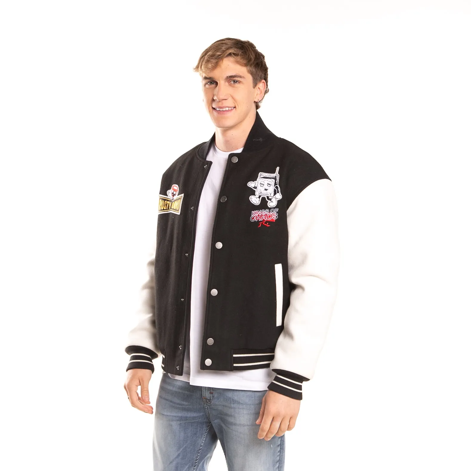 Campera Abrigo Rusty Varsity Jk Unisex* Black