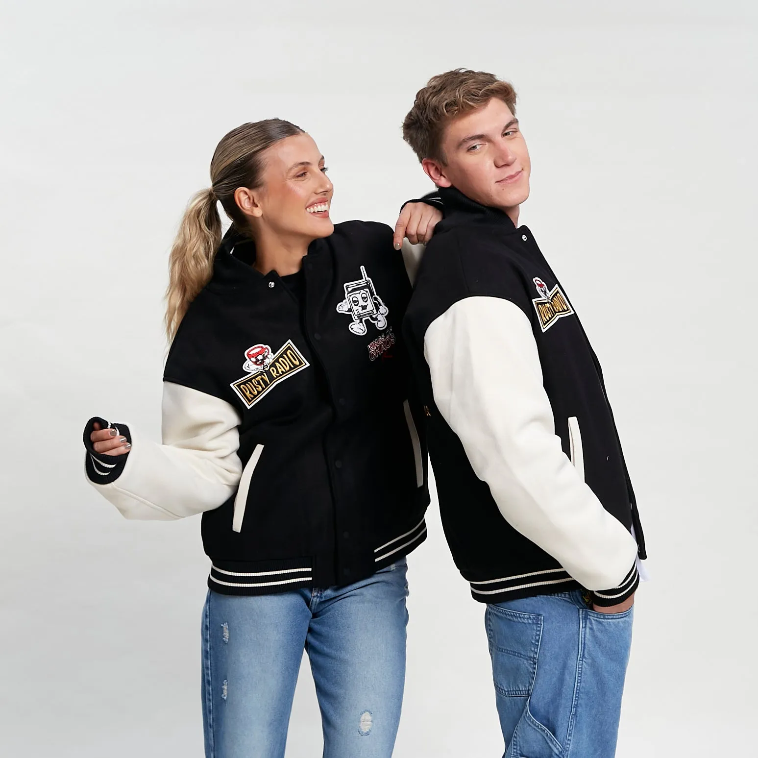 Campera Abrigo Rusty Varsity Jk Unisex* Black