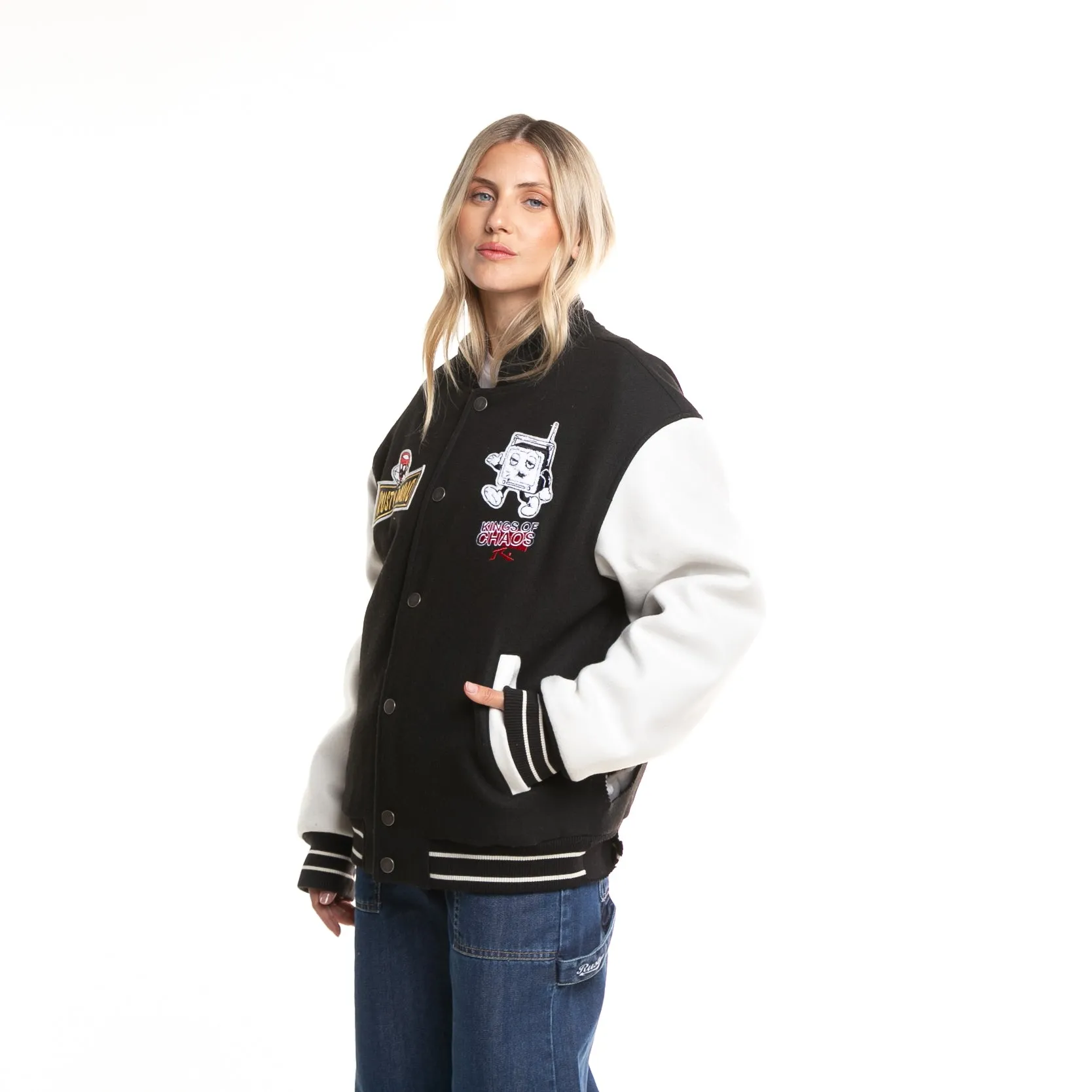 Campera Abrigo Rusty Varsity Jk Unisex* Black