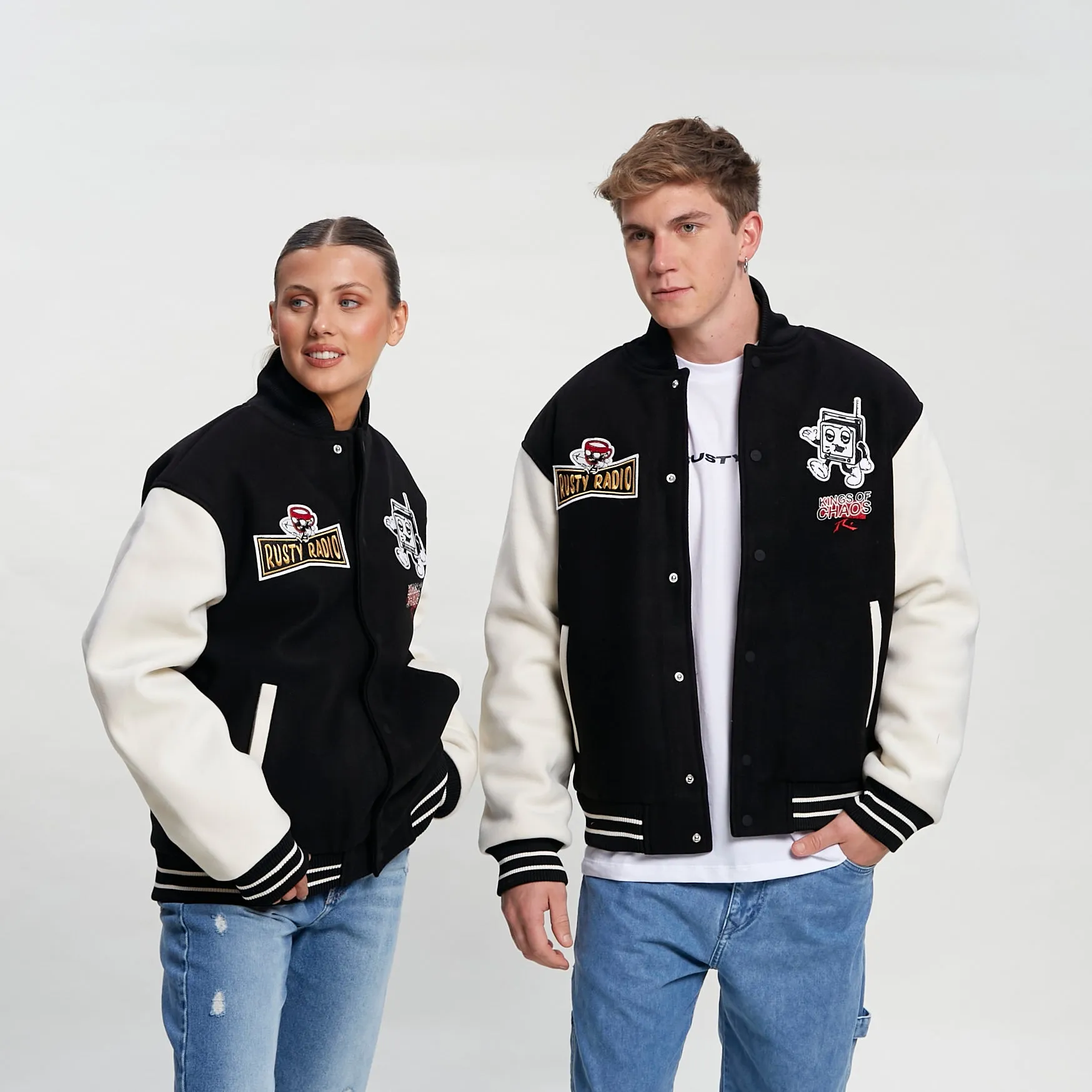 Campera Abrigo Rusty Varsity Jk Unisex* Black