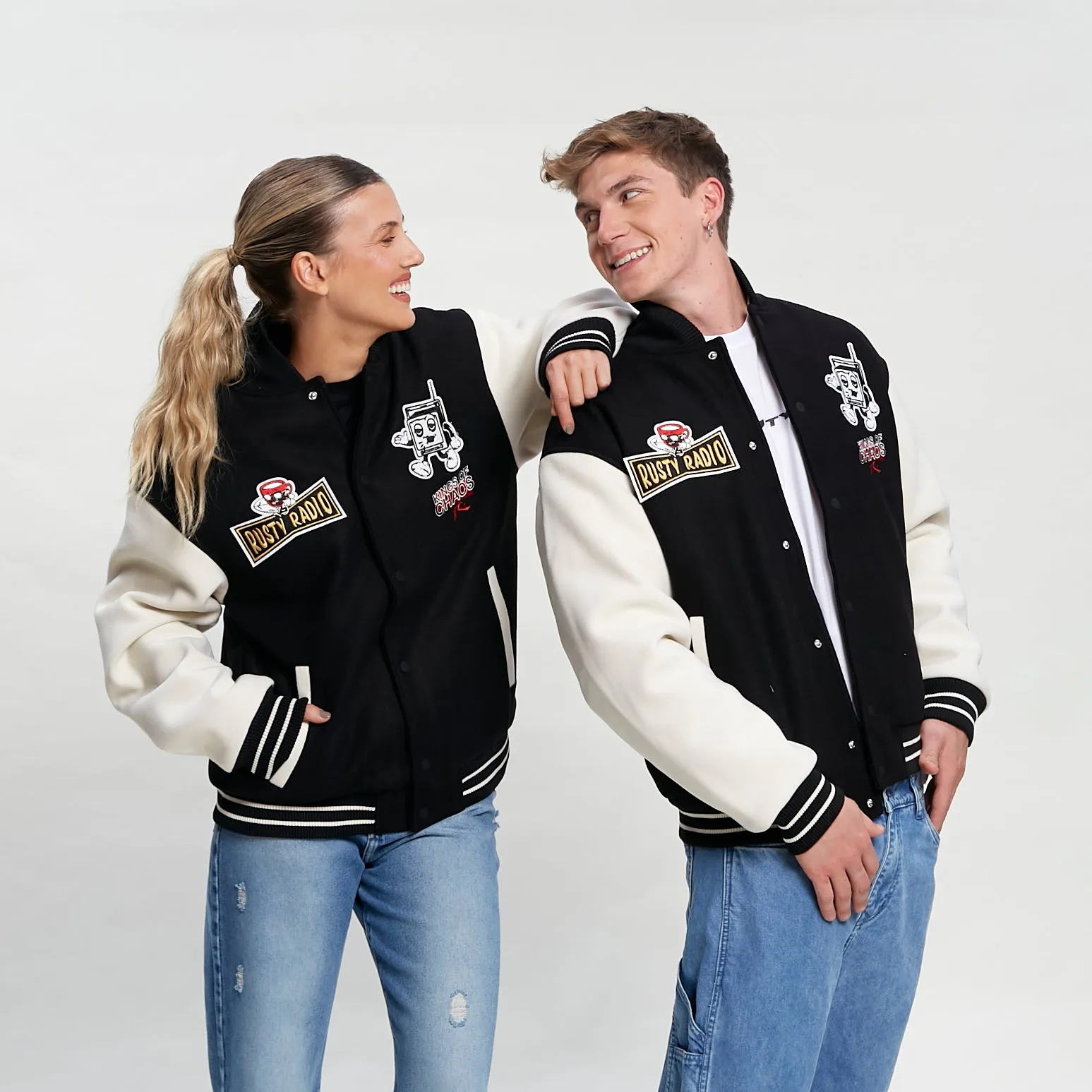 Campera Abrigo Rusty Varsity Jk Unisex* Black