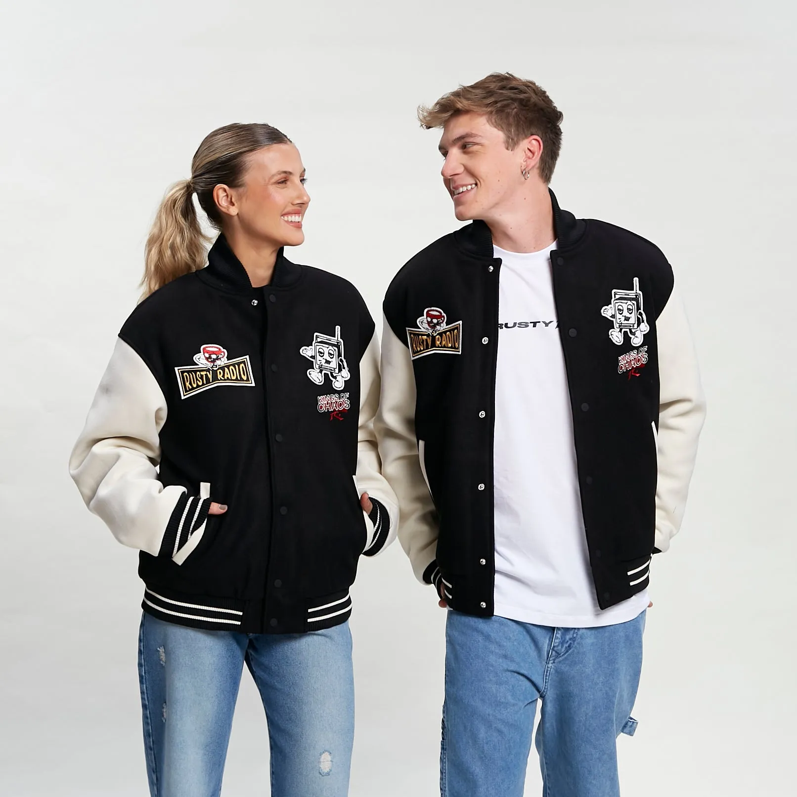 Campera Abrigo Rusty Varsity Jk Unisex* Black