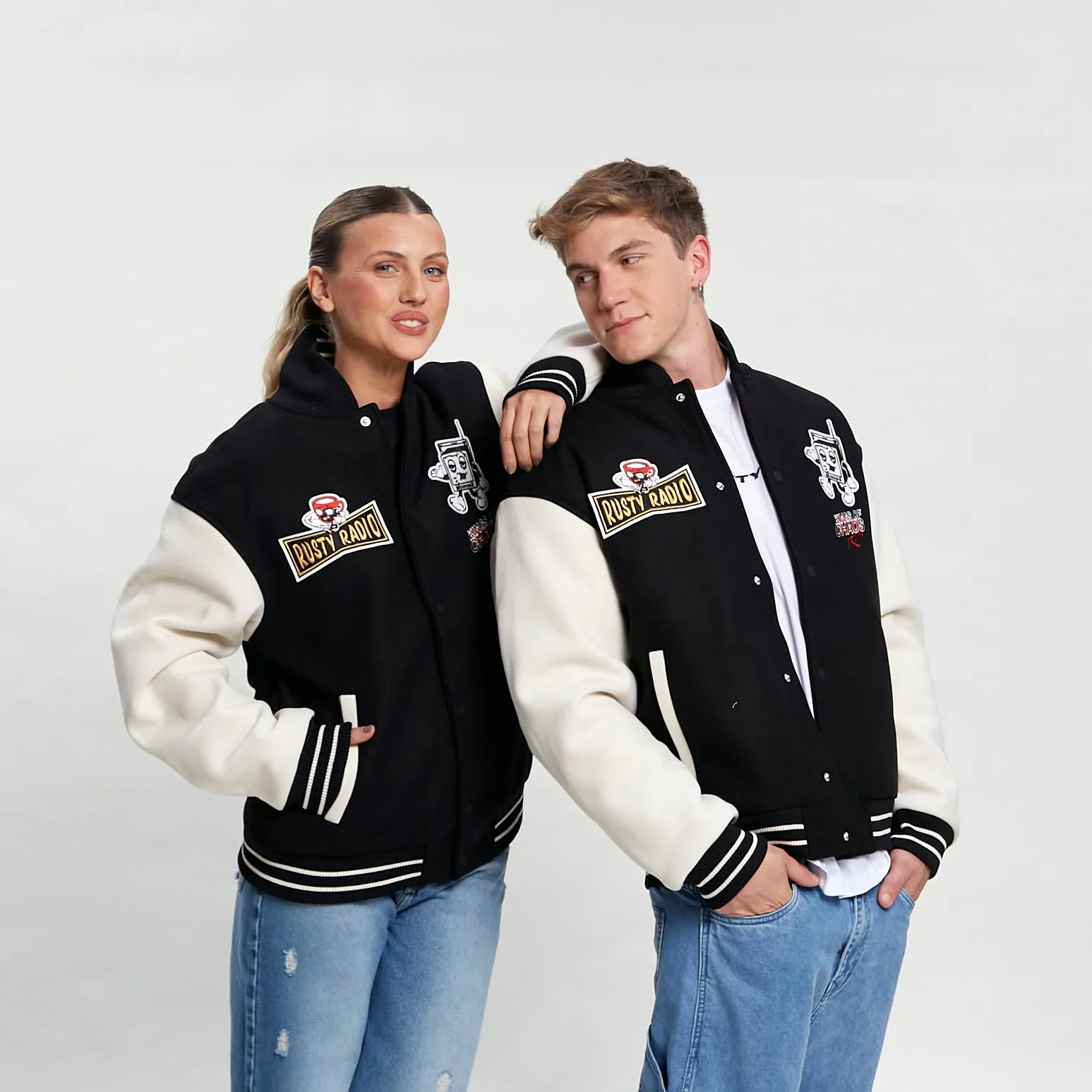 Campera Abrigo Rusty Varsity Jk Unisex* Black