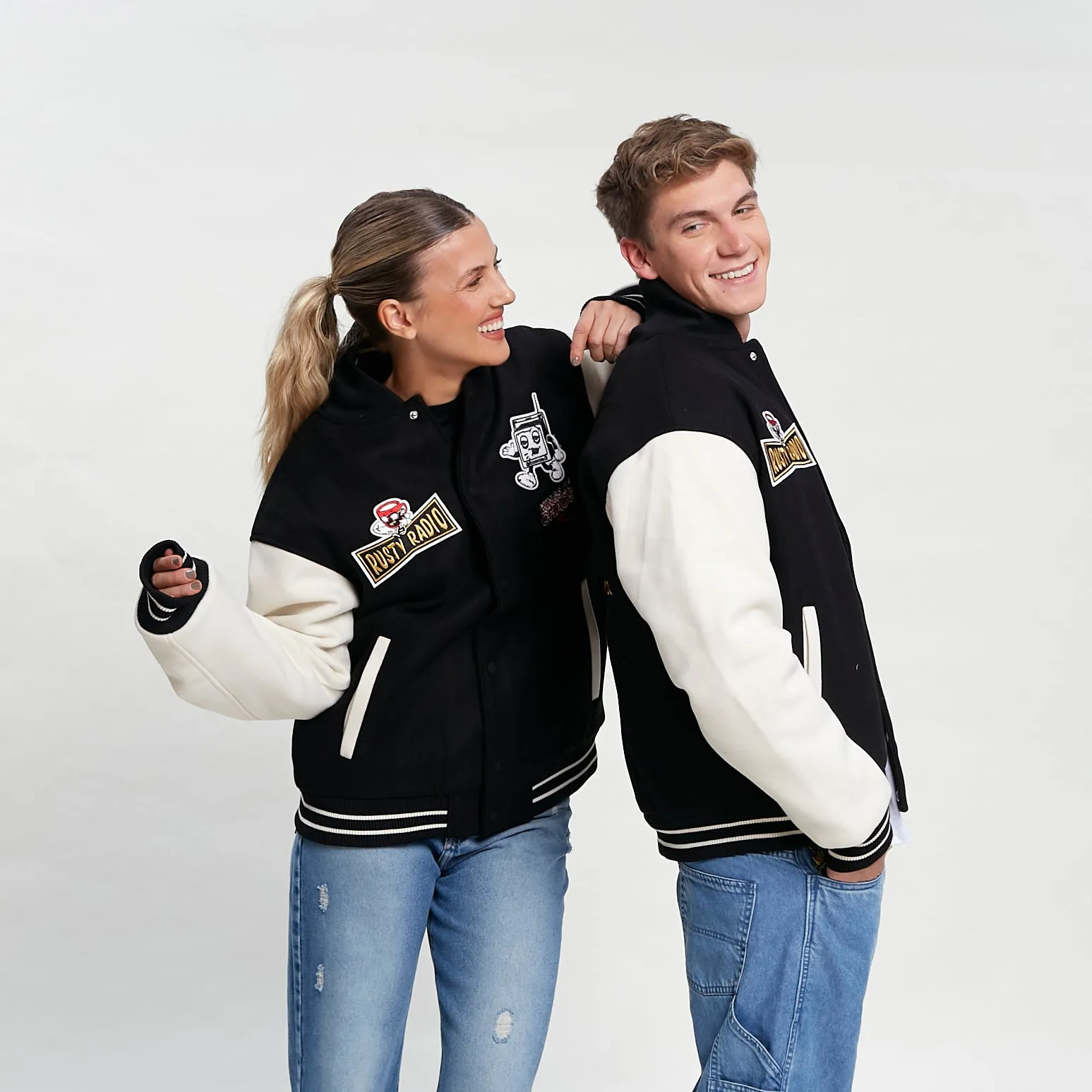 Campera Abrigo Rusty Varsity Jk Unisex* Black