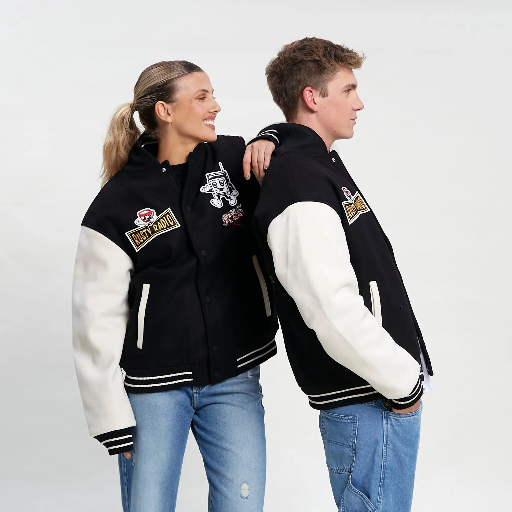 Campera Abrigo Rusty Varsity Jk Unisex* Black