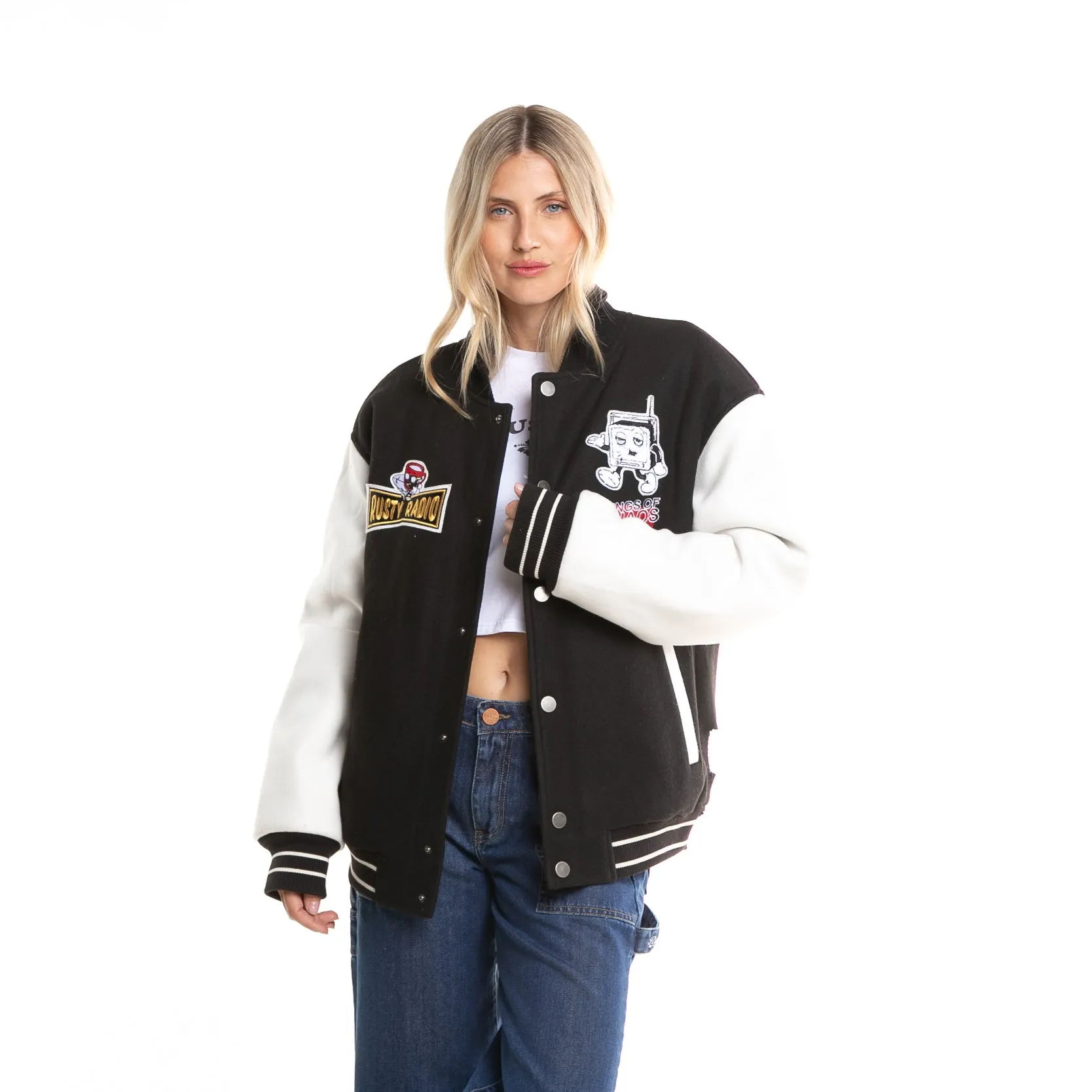 Campera Abrigo Rusty Varsity Jk Unisex* Black