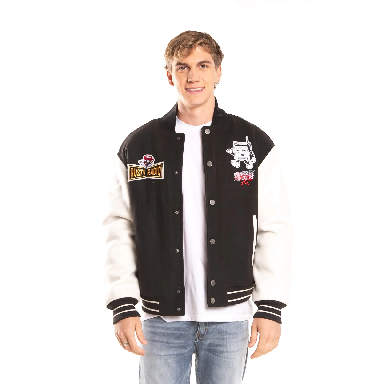 Campera Abrigo Rusty Varsity Jk Unisex* Black