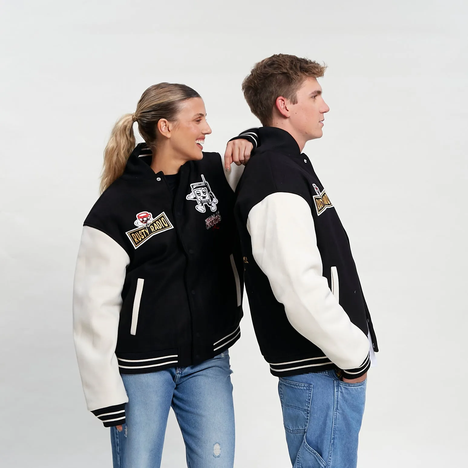 Campera Abrigo Rusty Varsity Jk Unisex* Black