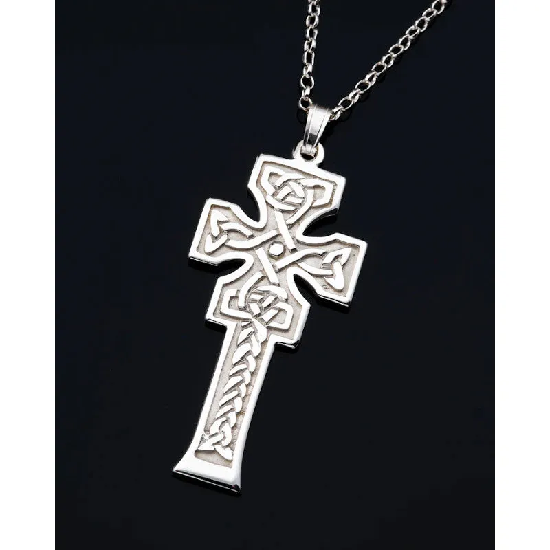 Celtic Cross Sterling Silver or 9ct Yellow Gold Pendant - P294