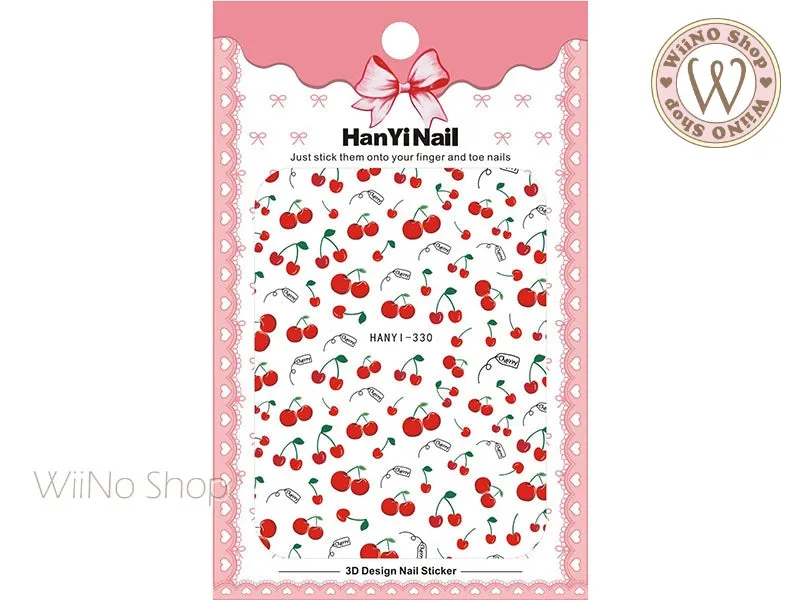 Cherry Adhesive Nail Art Sticker - 1 pc (HY-330)