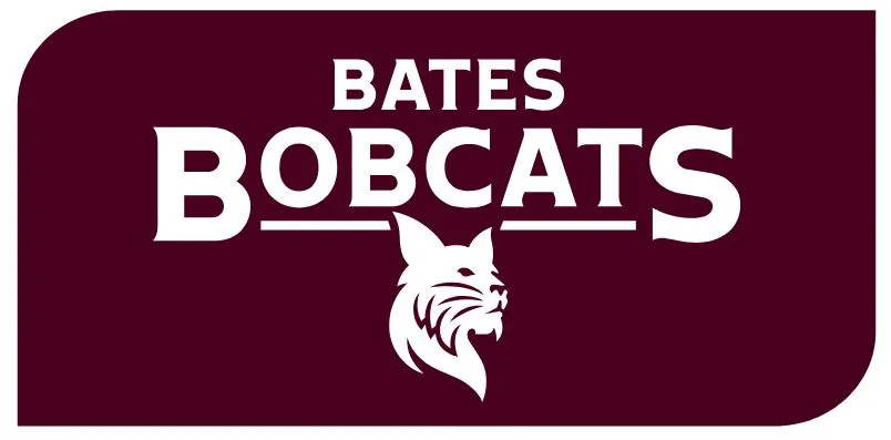 Classic Maroon BATES BOBCATS over Bobcat Icon Hooded Sweatshirt