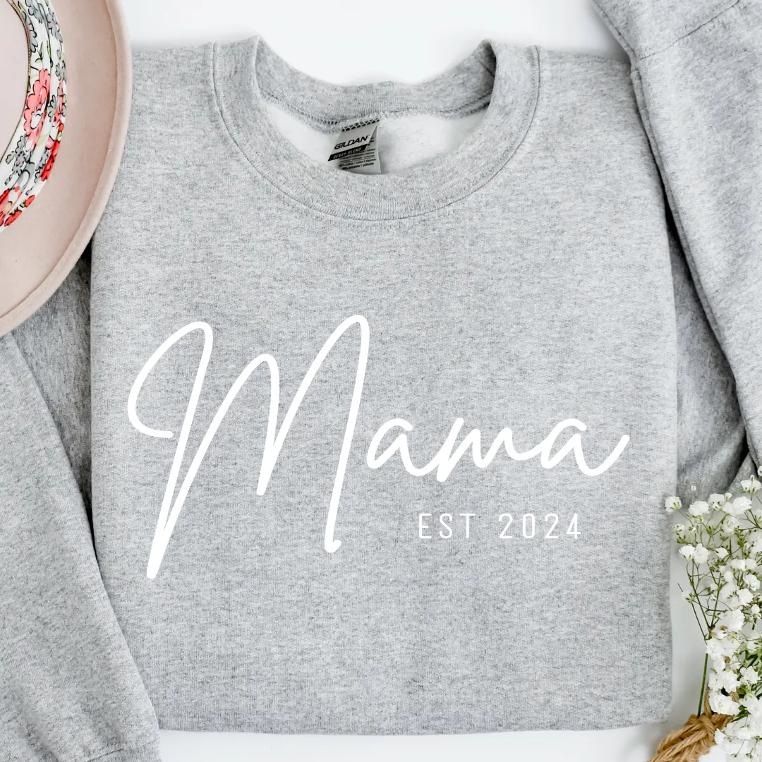 CURSIVE MAMA EST. CUSTOM