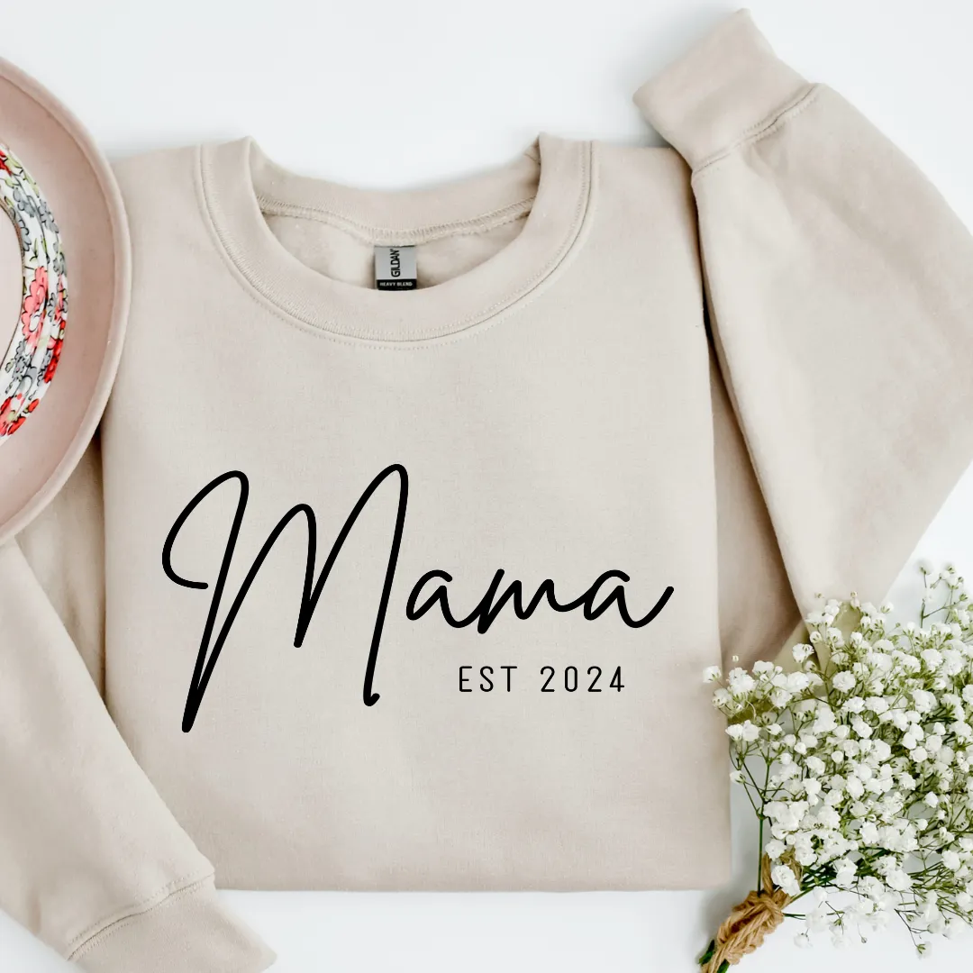 CURSIVE MAMA EST. CUSTOM