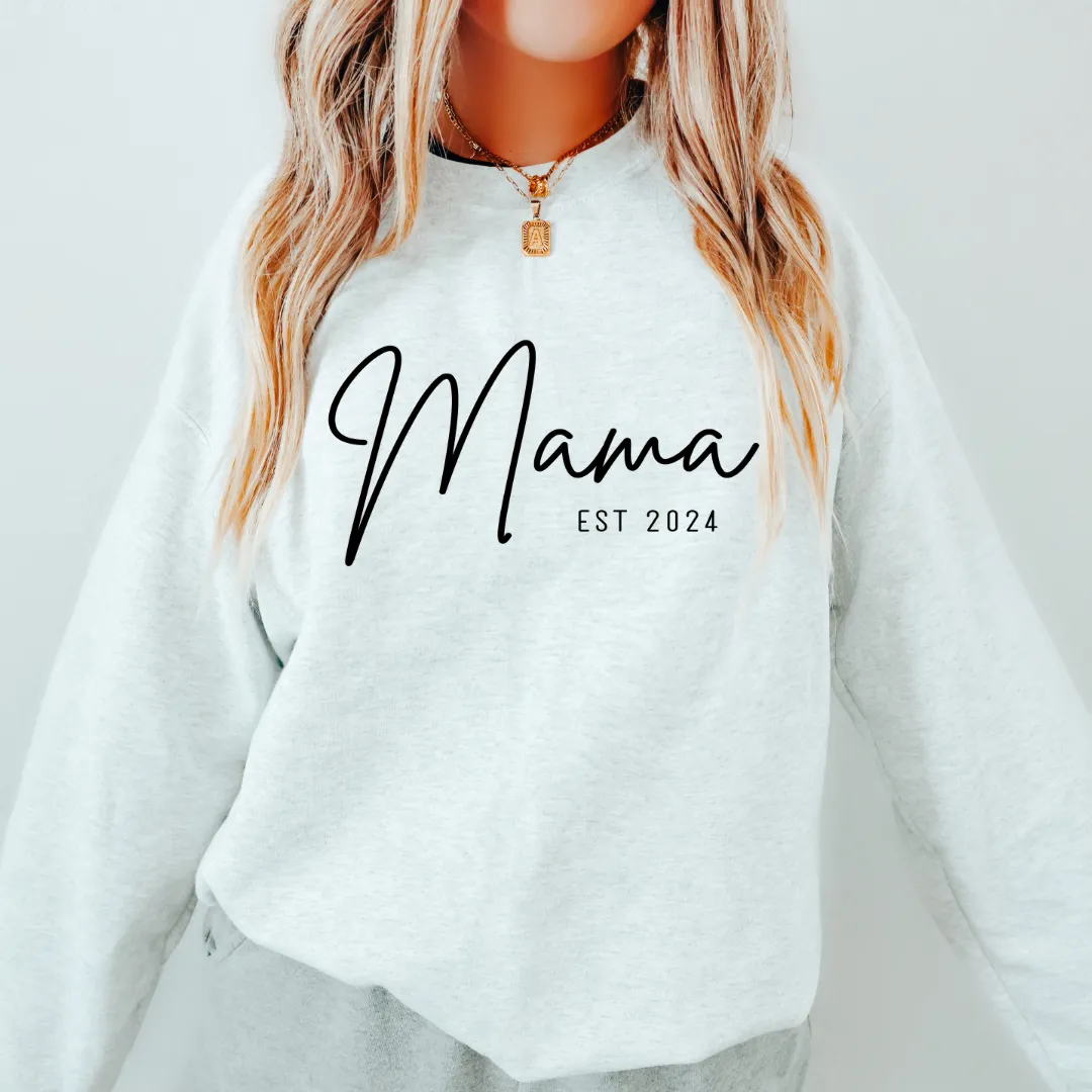 CURSIVE MAMA EST. CUSTOM