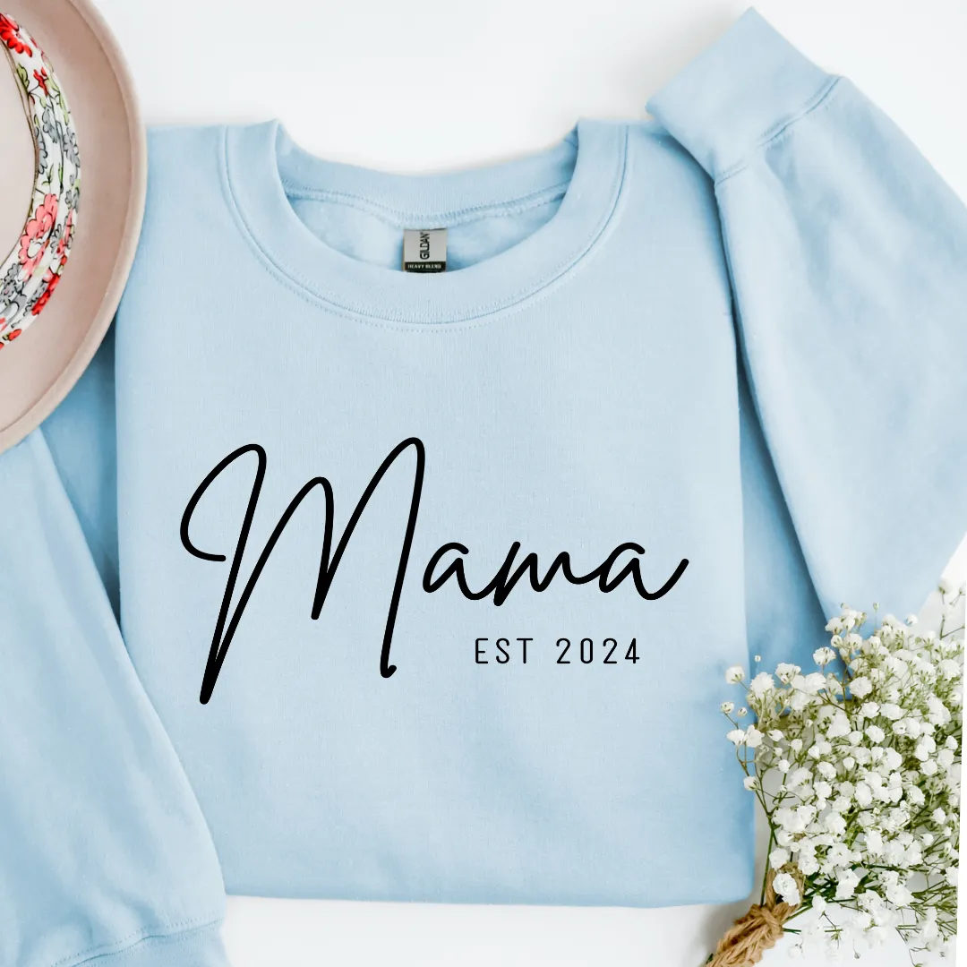 CURSIVE MAMA EST. CUSTOM