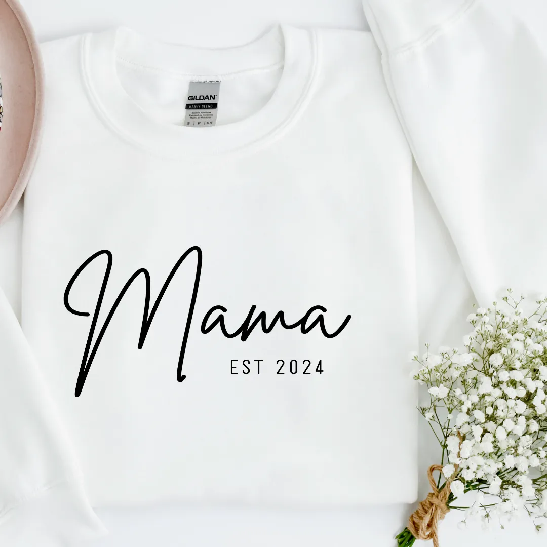 CURSIVE MAMA EST. CUSTOM