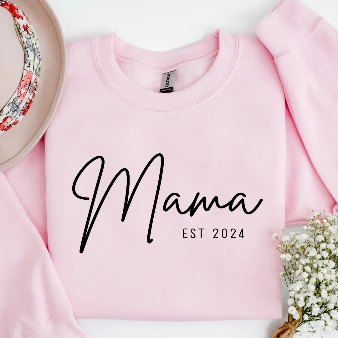 CURSIVE MAMA EST. CUSTOM